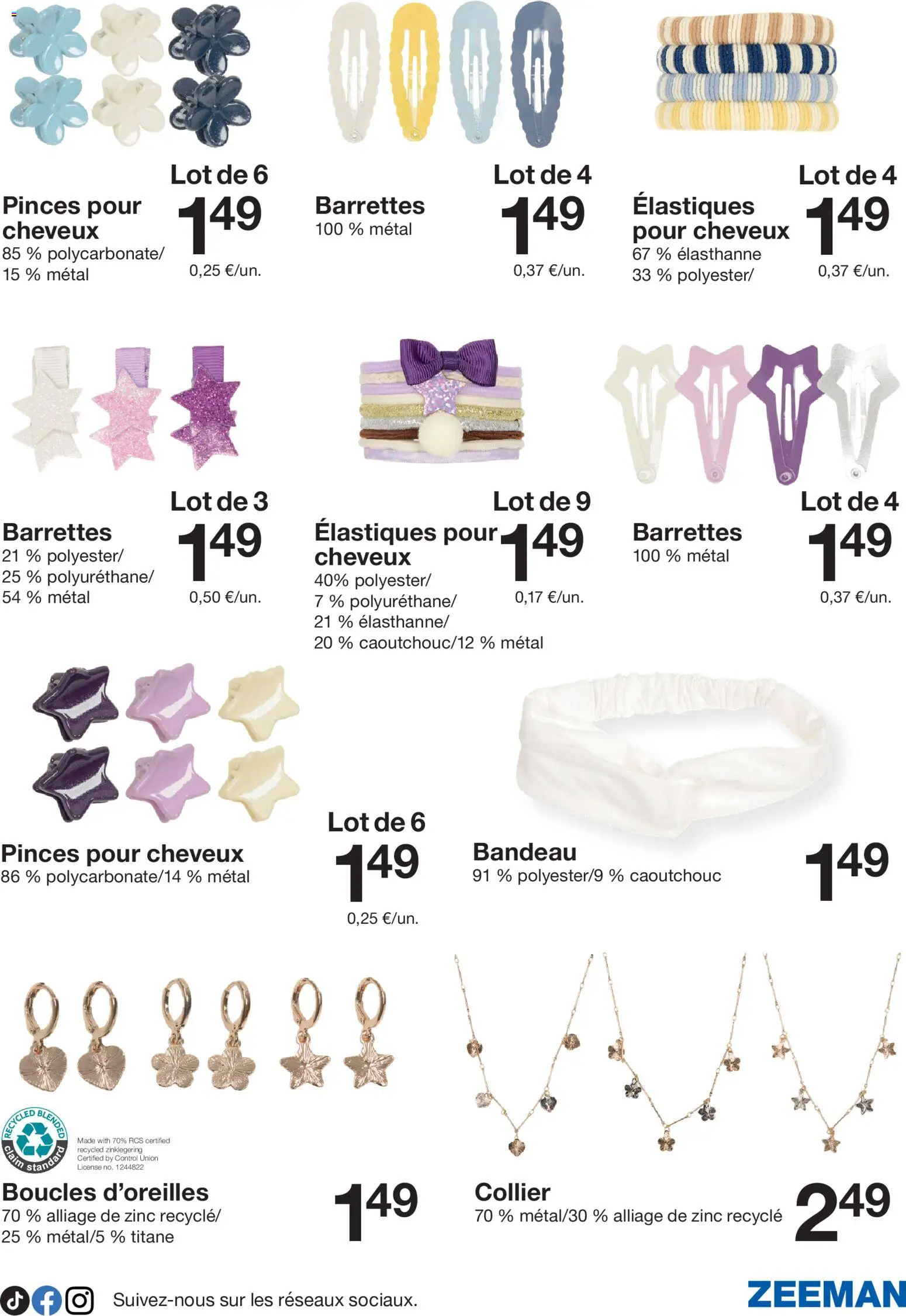 {H1} | Page: 17 | Produits: Pinces, Collier, Élastiques, Barrettes