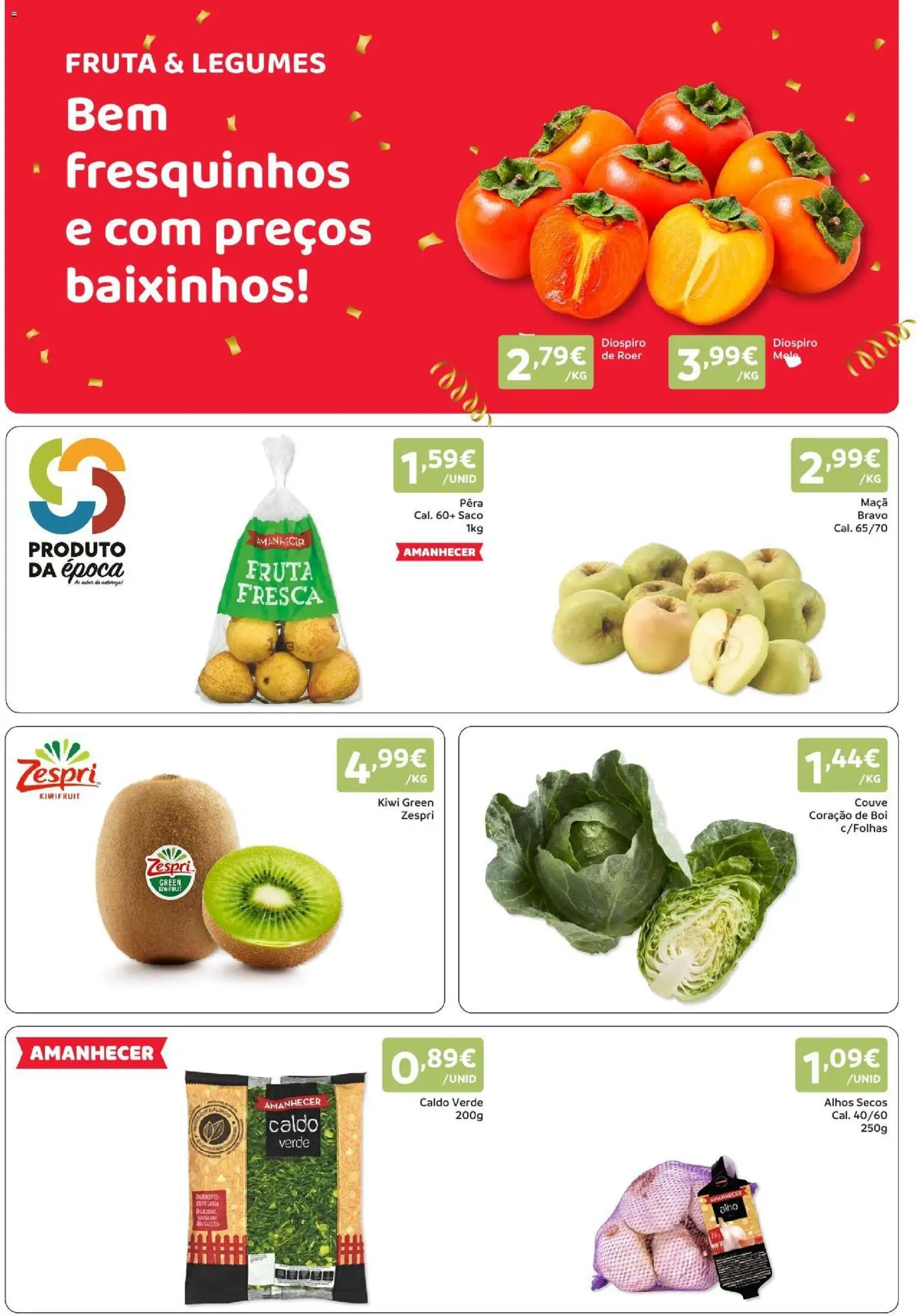 Amanhecer folheto │ válido de 22/10/2026 | Página: 6 | Produtos: Saco, Legumes, Kiwi, Couve