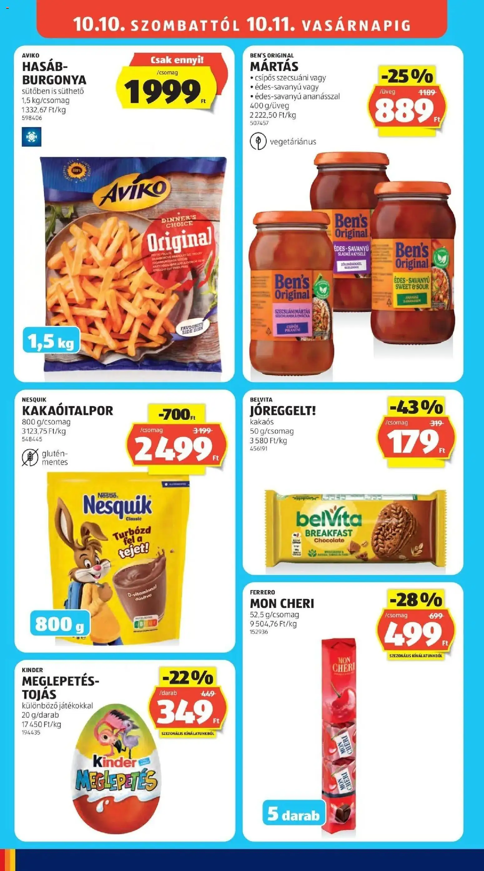Aldi akciós ujság - amely érvényes a következő dátumtól: 2026.10.08. | Oldal: 26 | Termékek: Burgonya, Üveg, Tojás, Kinder