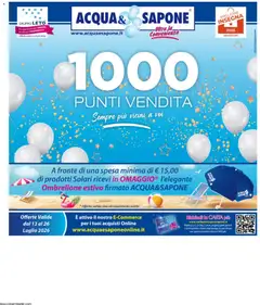 Anteprima del volantino Acqua e Sapone volantino N.15 valido a partire dal 13/07/2026