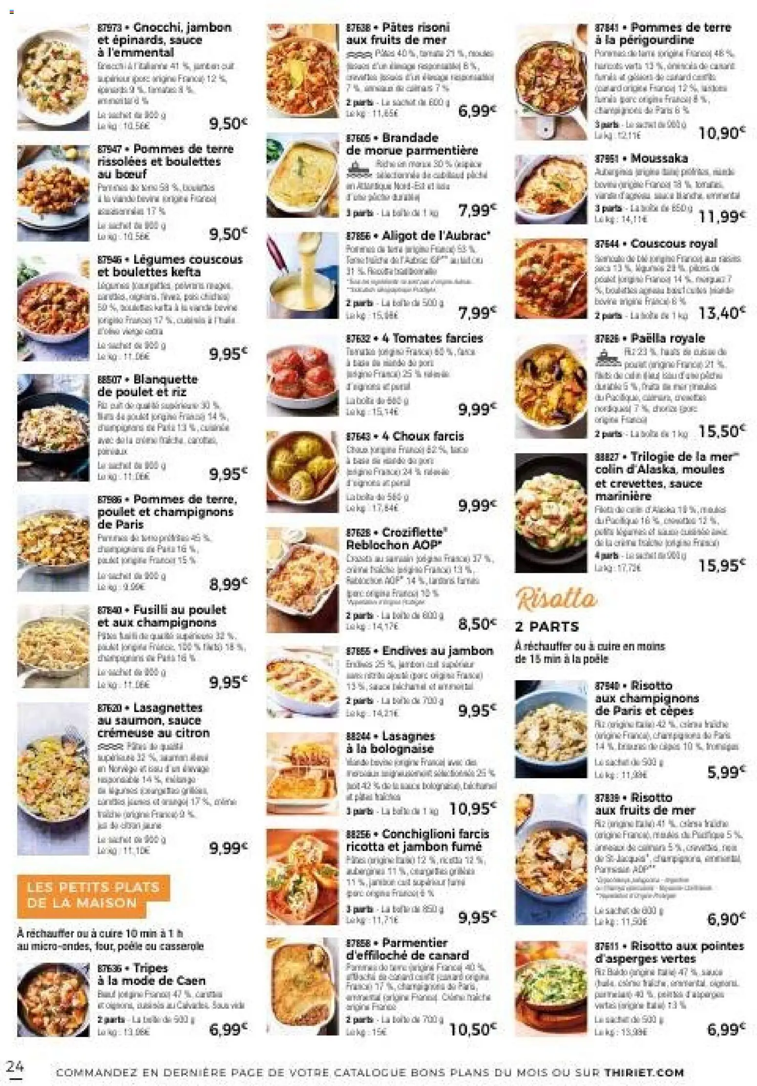 {H1} | Page: 24 | Produits: Casserole, Couscous, Morue, Ricotta