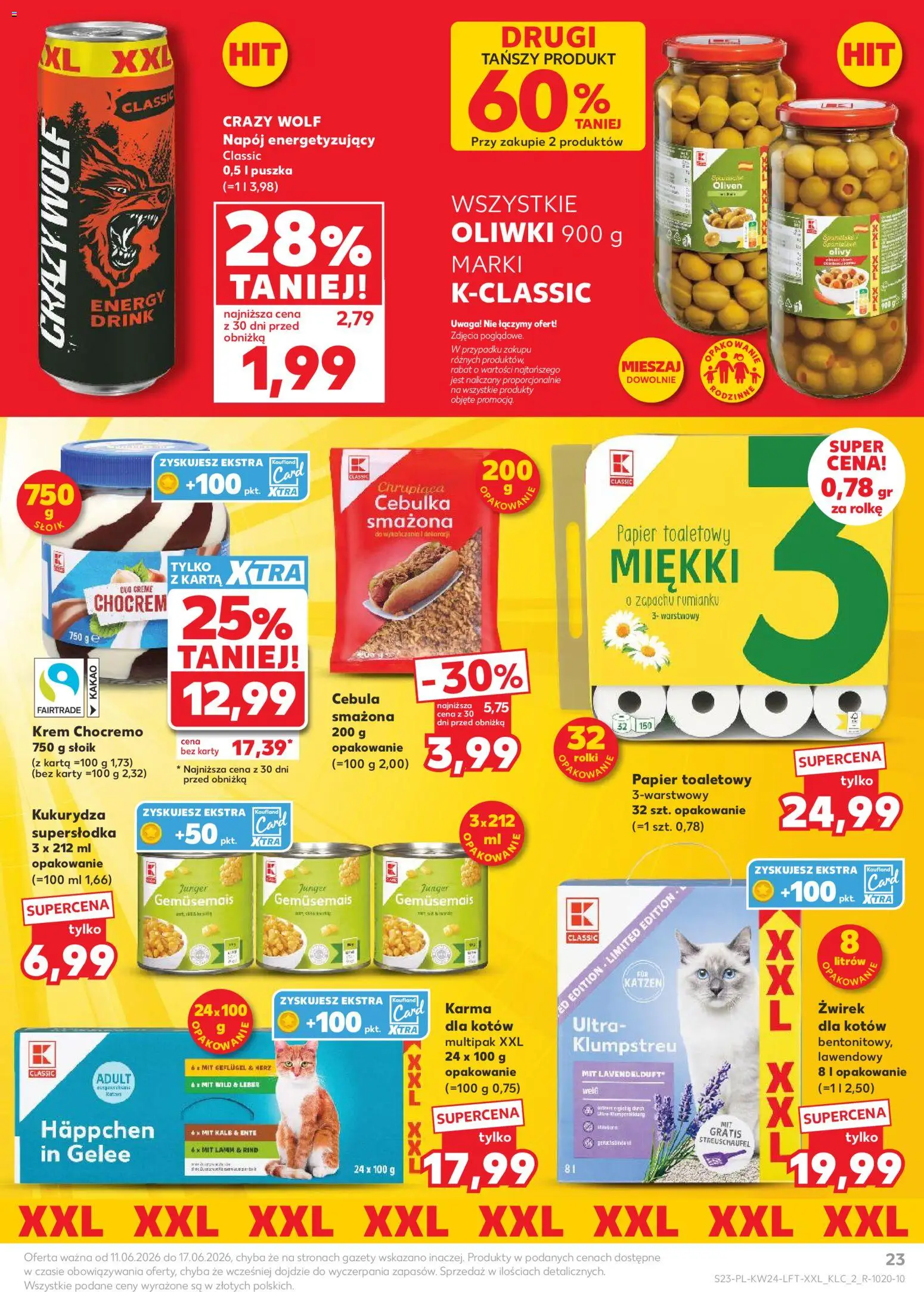 Kaufland gazetka od 11.06.2026 | Strona: 23 | Produkty: Karta, Kakao, Rolki, Krem
