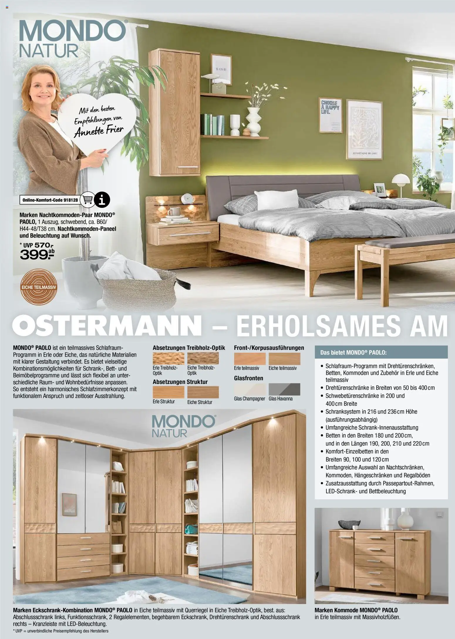 Ostermann Schlafen-spezial – gültig ab 28.05.2026 | Seite: 20 | Produkte: Bett, Kommode, Drehtürenschrank