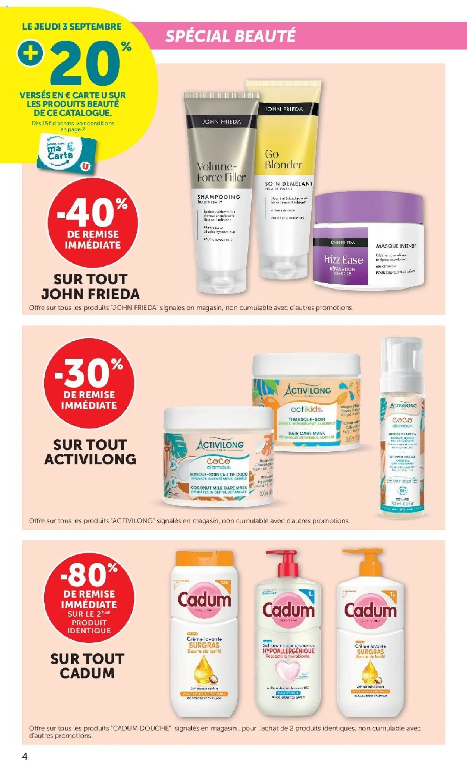 {H1} | Page: 4 | Produits: Produits beauté, Lait de coco, Douche, Chantilly