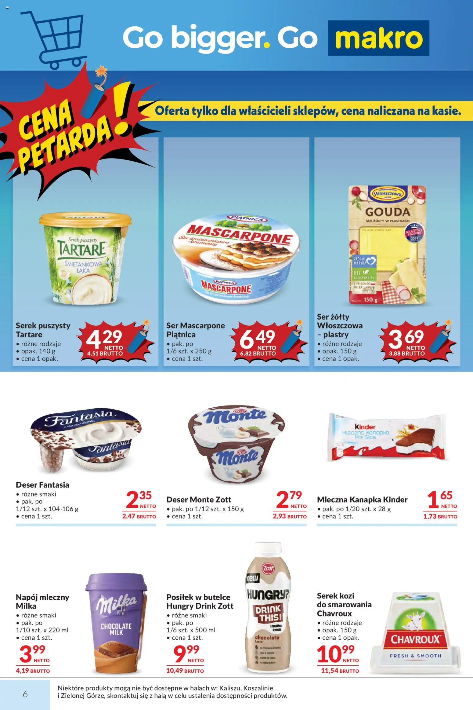 Makro gazetka od 26.05.2026 | Strona: 6 | Produkty: Ser żółty, Serek, Milka, Ser mascarpone