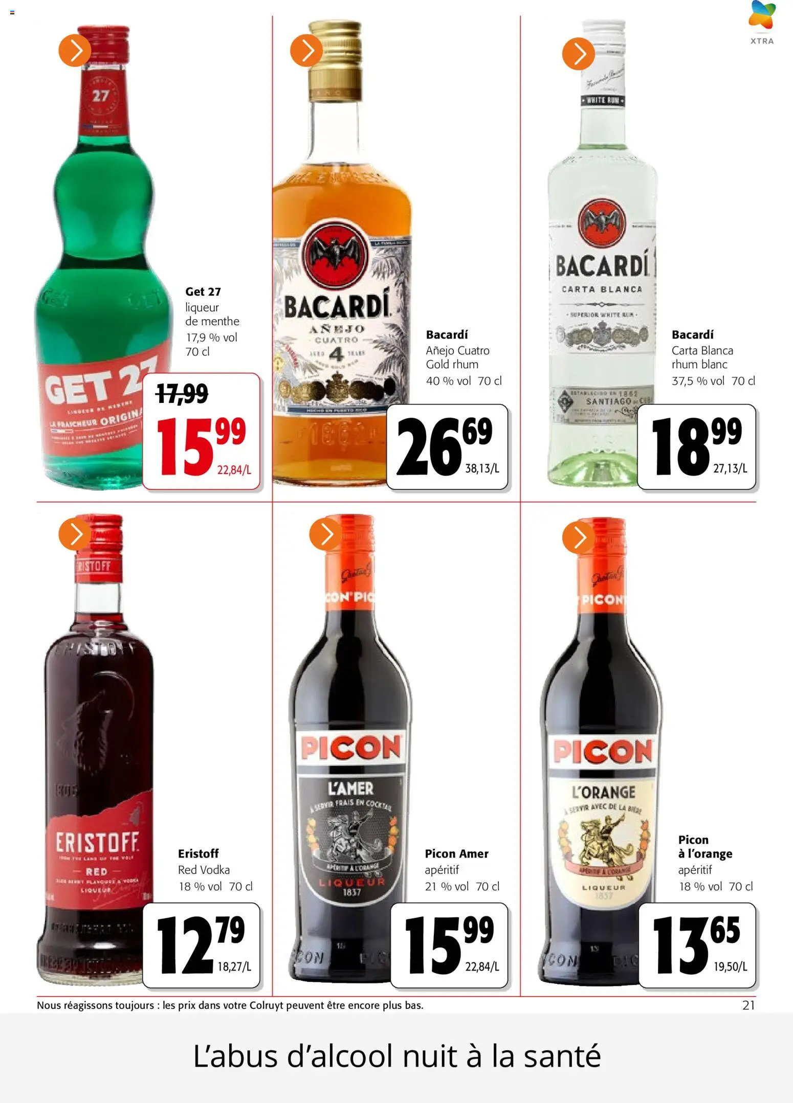 {H1} | Page: 21 | Produits: Apéritif, Bacardi, Liqueur, Rhum