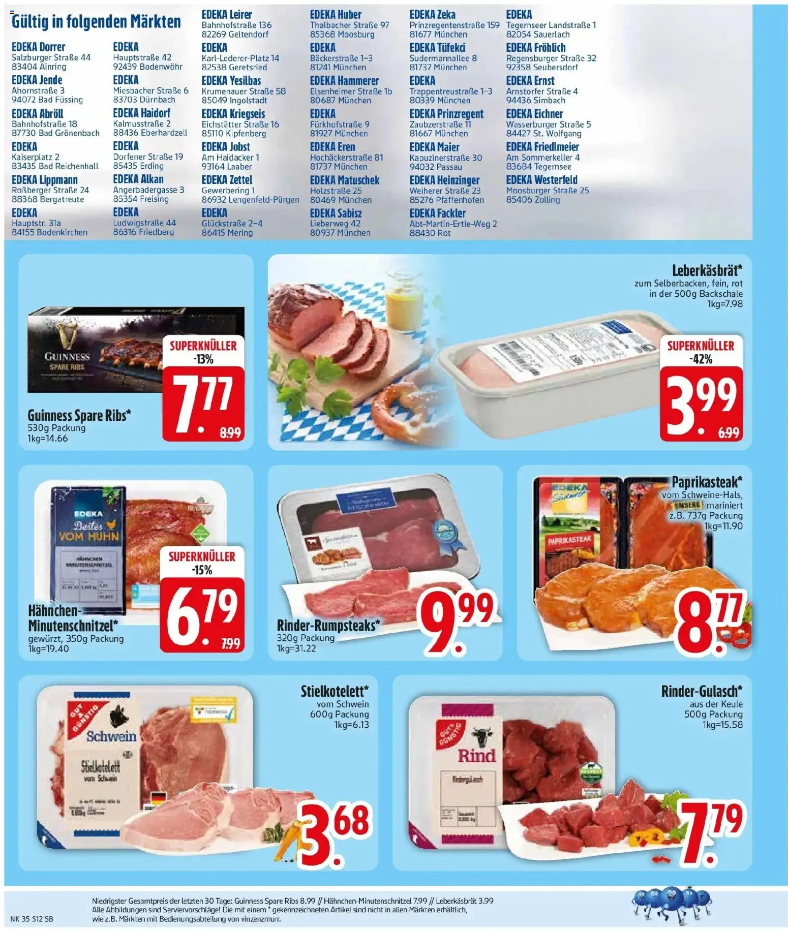 Edeka Prospekt Sauerlach (ab 24.08.2026) » Angebote Online | Seite: 14 | Produkte: Hahnchen, Bad, Spare ribs