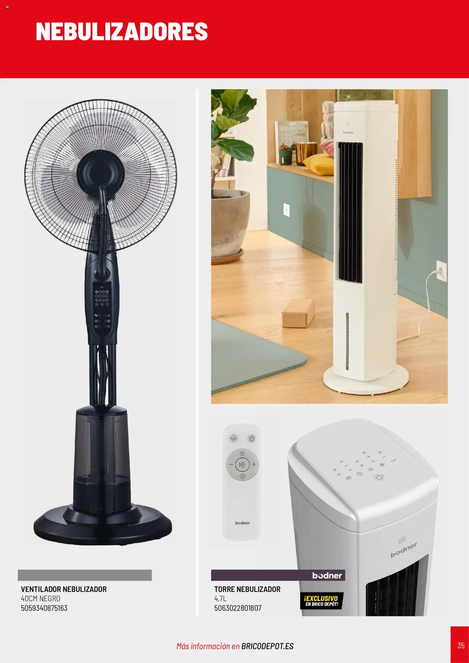Brico Depôt Catálogo Climatización 2026 │ válido desde el 04/05/2026 | Página: 35 | Productos: Ventilador