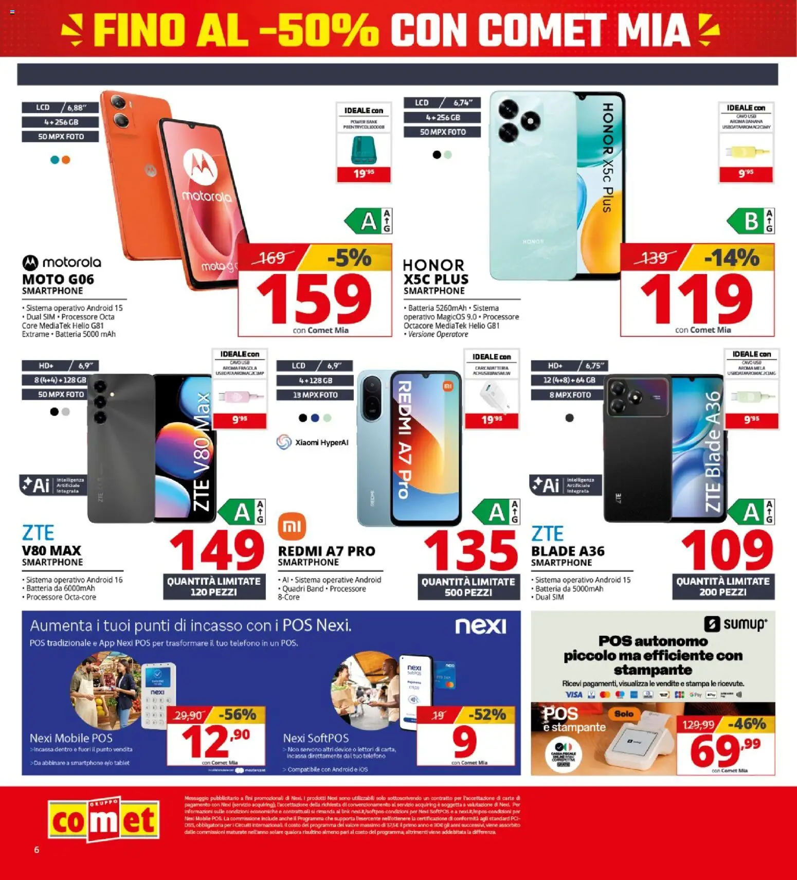 Volantino Comet del 08/10/2026 | Pagina: 8 | Prodotti: Xiaomi, Telefono, Stampante, Stampa