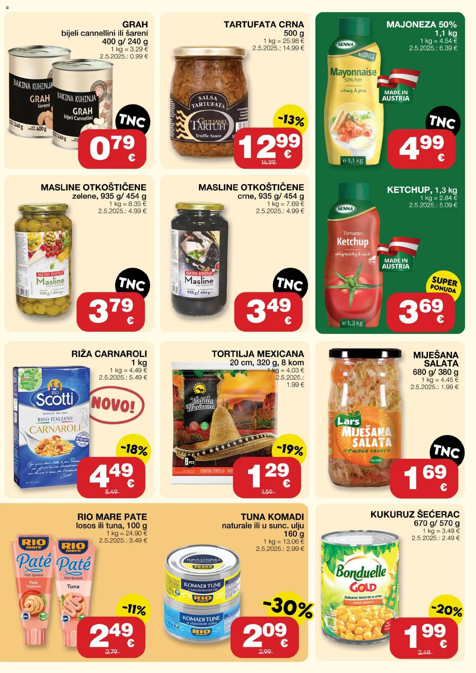 Stanić Diskont katalog | vrijedi od 28.05.2026 | Stranica: 7 | Proizvodi: Grah, Riža, Majoneza, Kuhinja