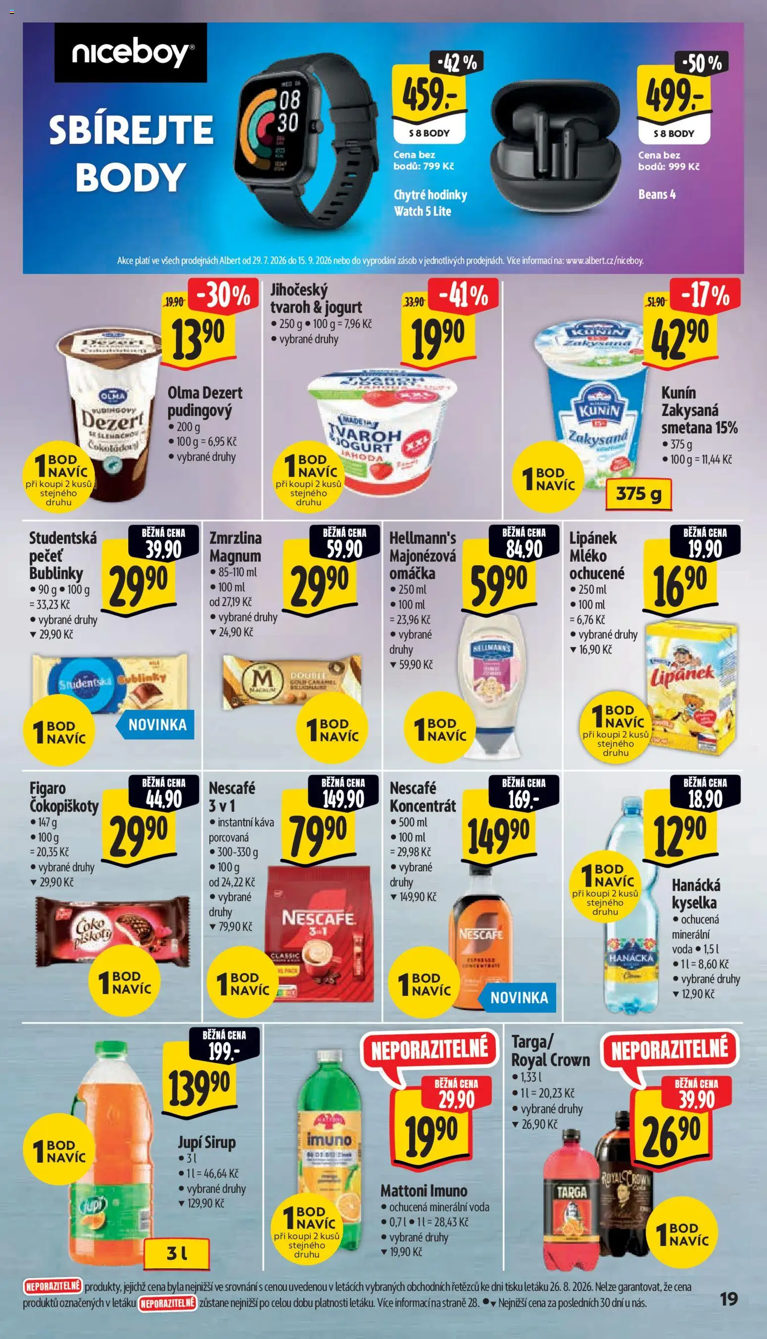 Albert leták - Hypermarket od 02.09.2026 | Strana: 27 | Produkty: Zmrzlina, Ochucené mléko, Zakysaná smetana, Čokoládová tyčinka