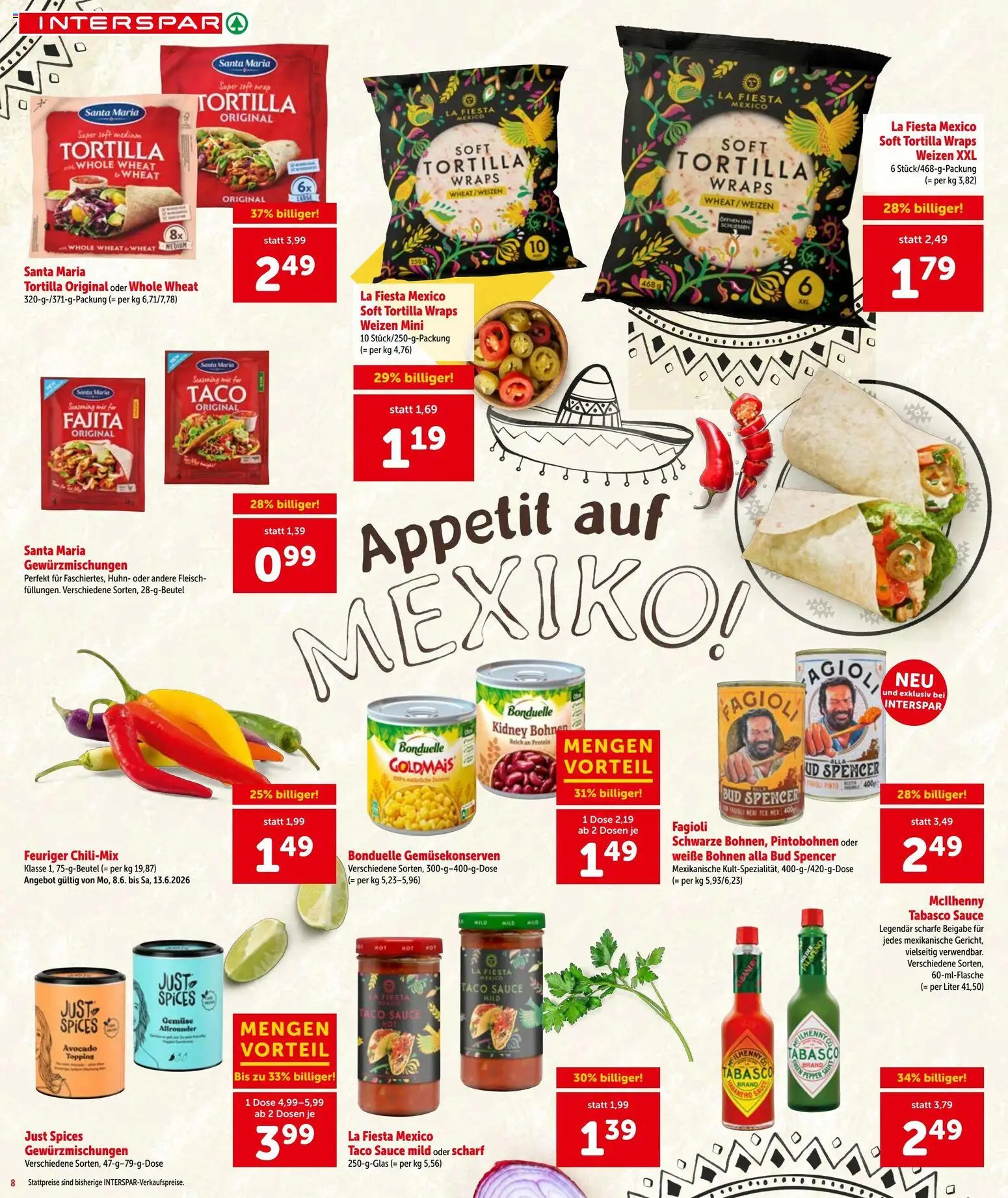 Interspar - Flugblatt gültig ab 11.06.2026 | Seite: 8 | Produkte: Avocado, Gemüse