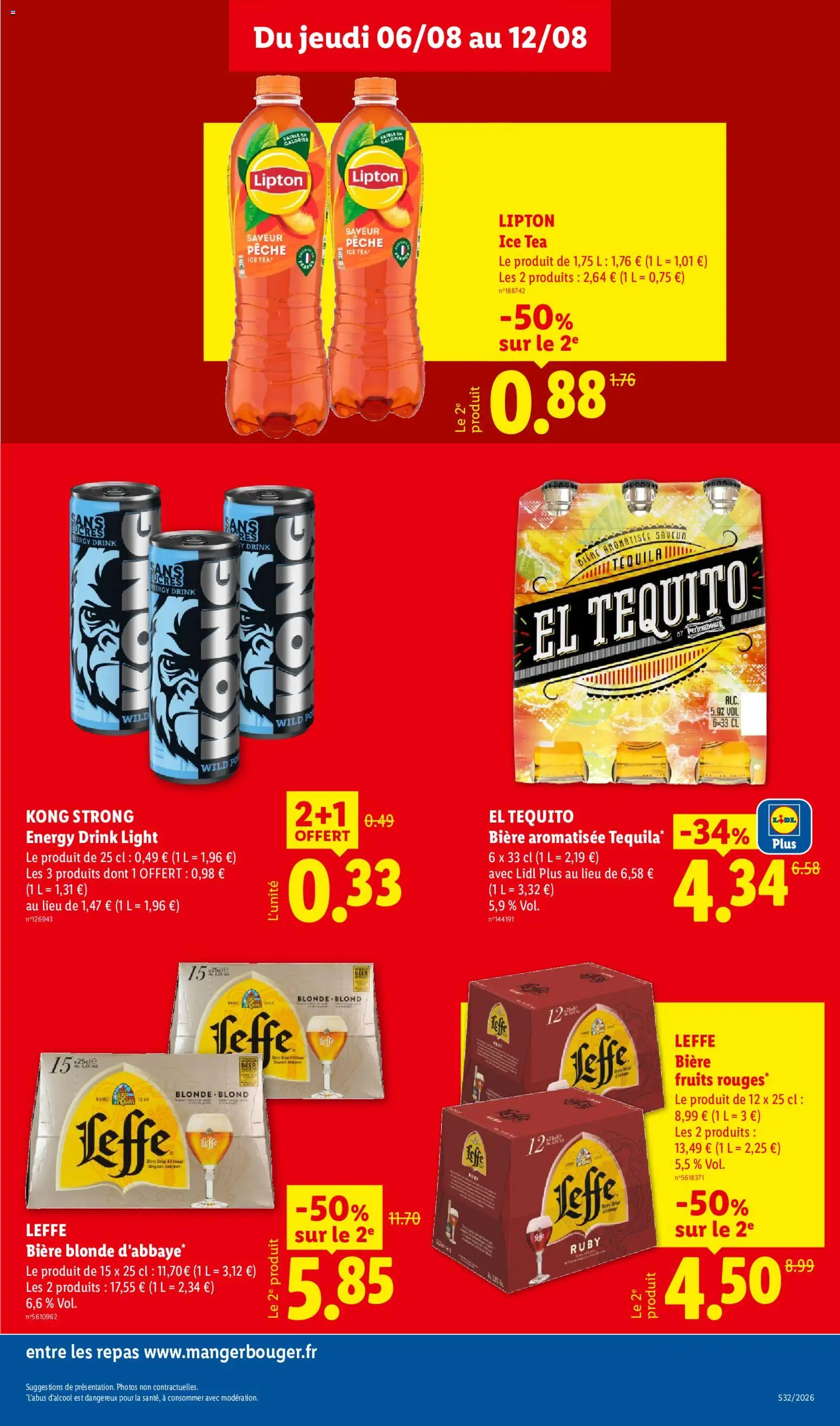 {H1} | Page: 15 | Produits: Pêche, Fruits, Tequila, Bière aromatisée