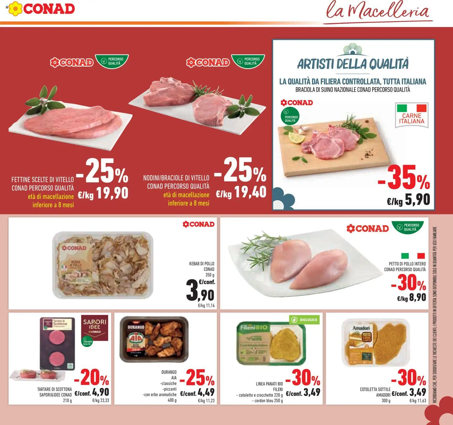 Volantino Conad del 04.06.2026 | Pagina: 15 | Prodotti: Pollo, Nuggets, Crocchette, Vitello