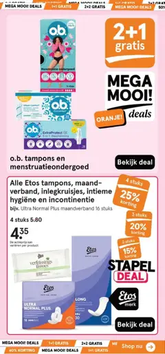 Etos verfrissings tissues, Etos verfrissings tissues - Voorbeeld van een folder van Etos, geldig van 15.06.2026 | Pagina: 48 | Producten: Slipje, Kan, Ondergoed, Tampons