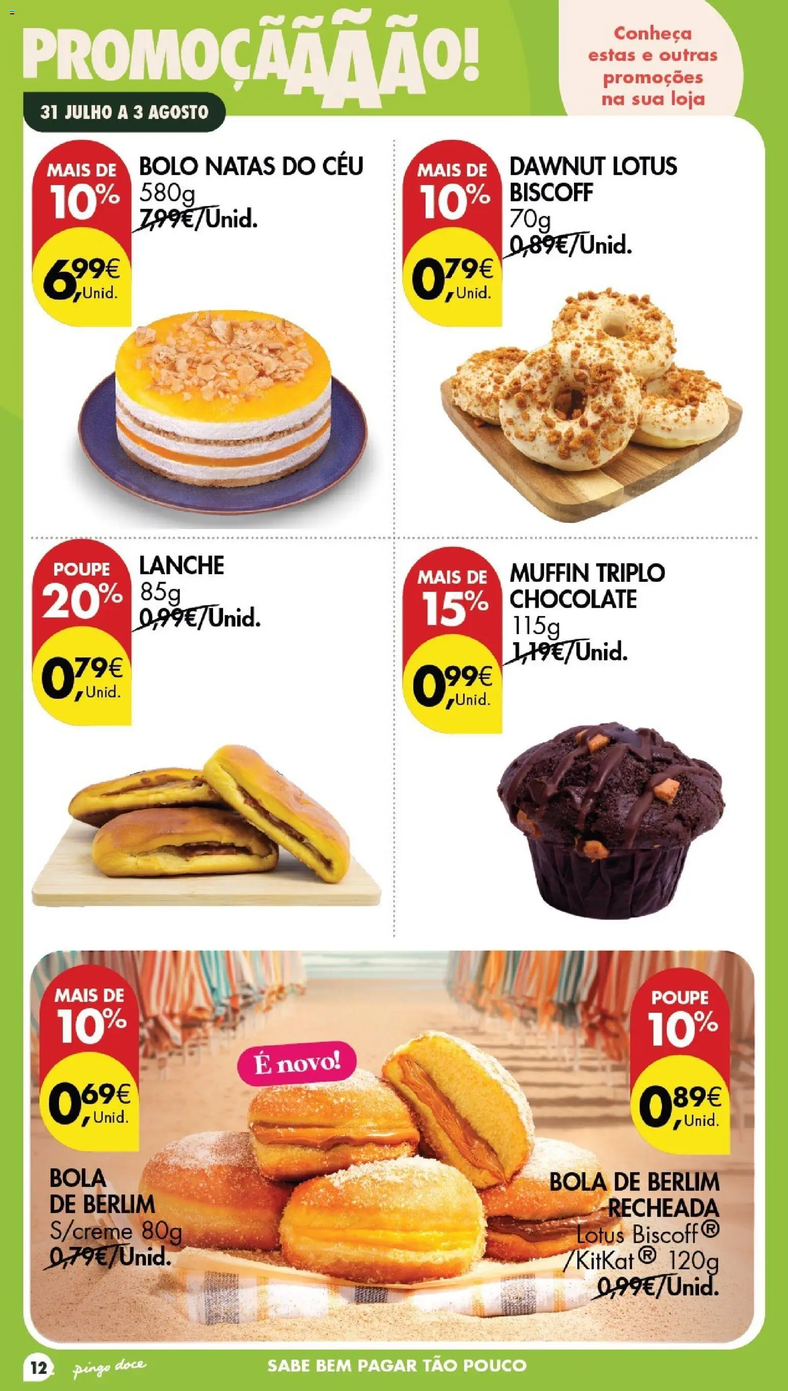Pingo Doce Poupe este Fim de Semana │ válido de 31/07/2026 | Página: 12 | Produtos: Bolo, Chocolate, Natas