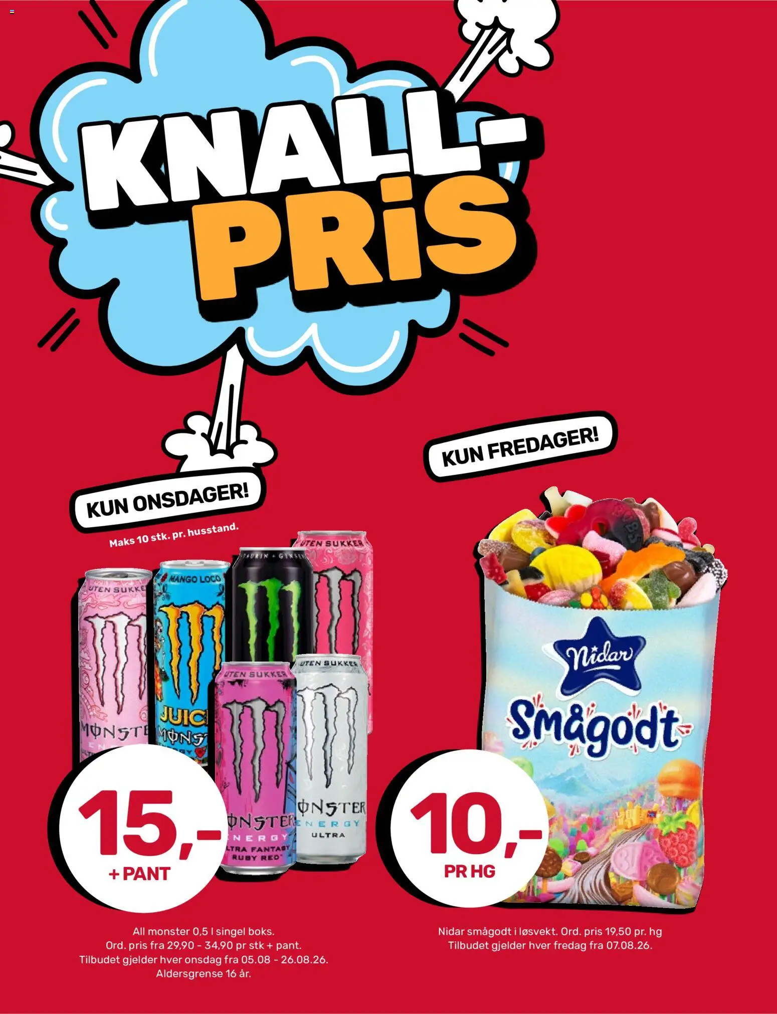 {H1} | Side: 9 | Produkter: Monster, Sukker, Smågodt, Mango