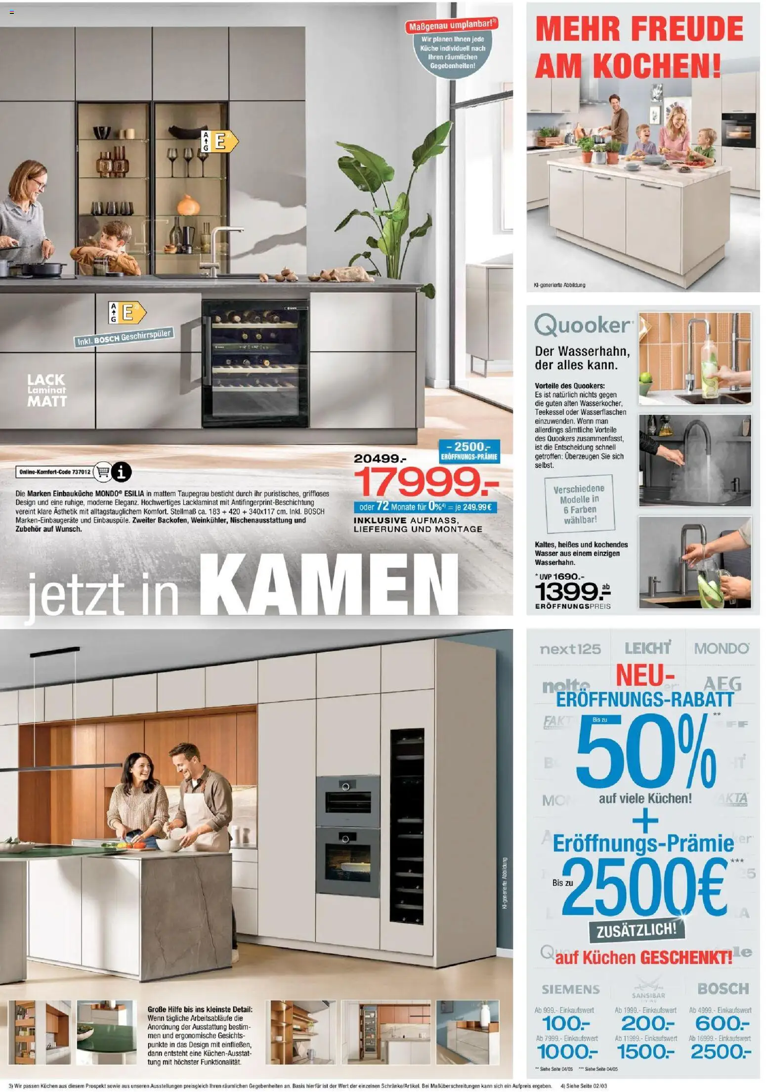 Ostermann Neueröffnung Kamen – gültig ab 02.10.2026 | Seite: 9 | Produkte: Bosch, Siemens, Geschirrspüler, Kuchen