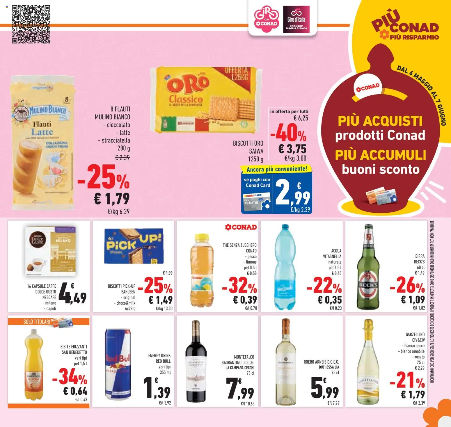 Volantino Conad del 06.05.2026 | Pagina: 25 | Prodotti: Cioccolato, Biscotti, Latte, The