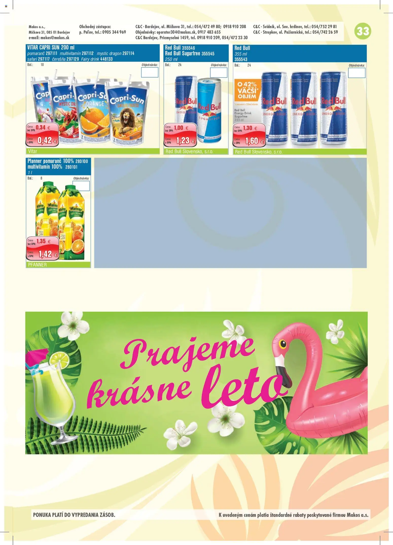 Nové Makos akcie – leták je platný od 29.06.2026 | Strana: 33 | Produkty: Red Bull