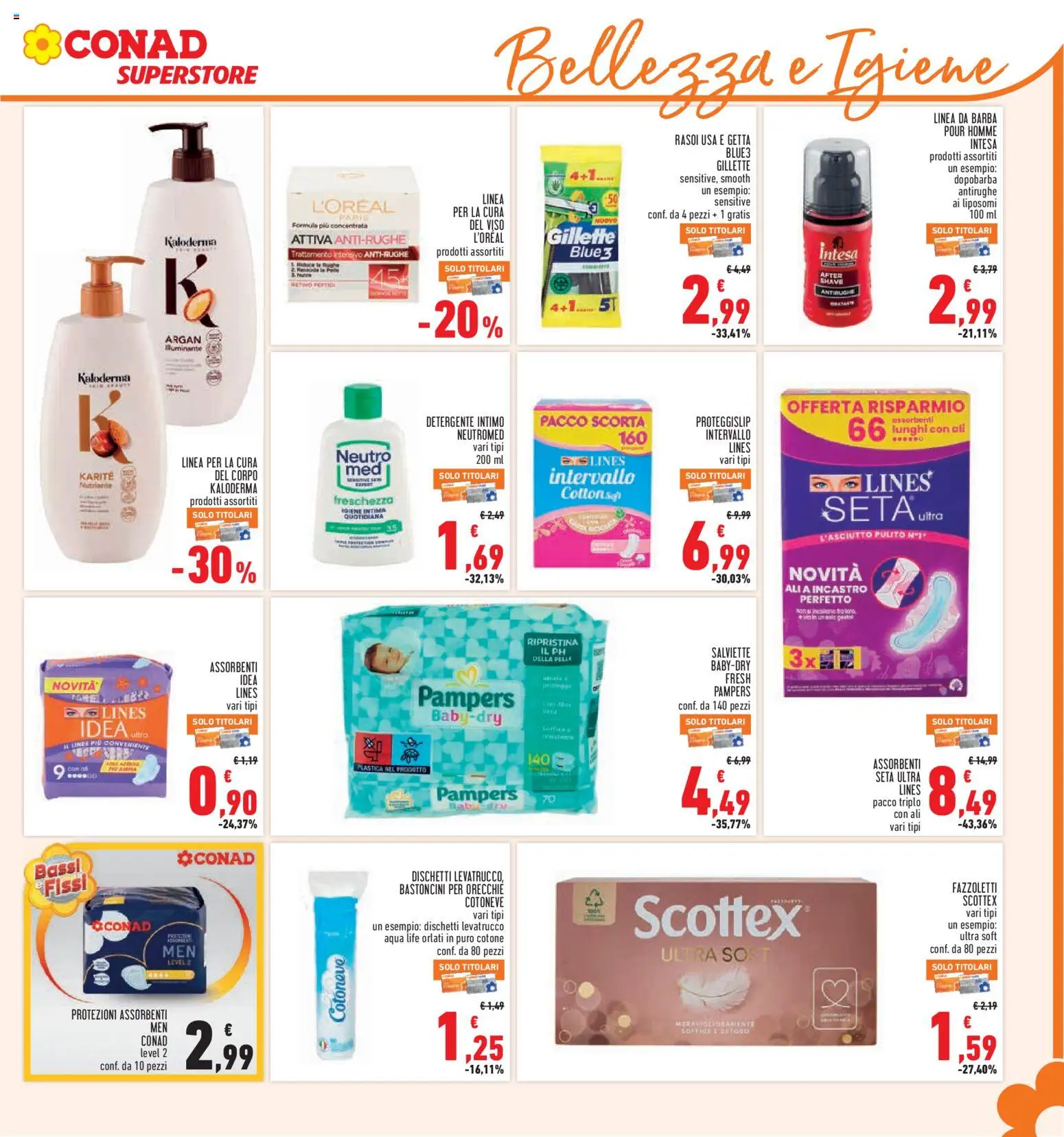 Volantino Conad del 05/11/2026 | Pagina: 27 | Prodotti: Illuminante, Igiene intima, Detergente intimo, Pampers