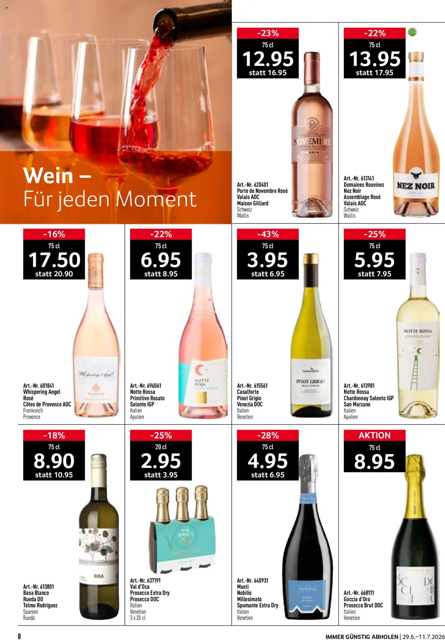 Prodega aktionen Getränkefestival – gültig ab 29.06.2026 | Seite: 8 | Produkte: Wein
