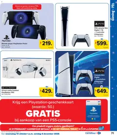 Virtual reality-headset PlayStation VR2, Virtual reality-headset PlayStation VR2 - Voorbeeld van een folder van Carrefour, geldig van 14/10/2026 | Pagina: 71 | Producten: Playstation