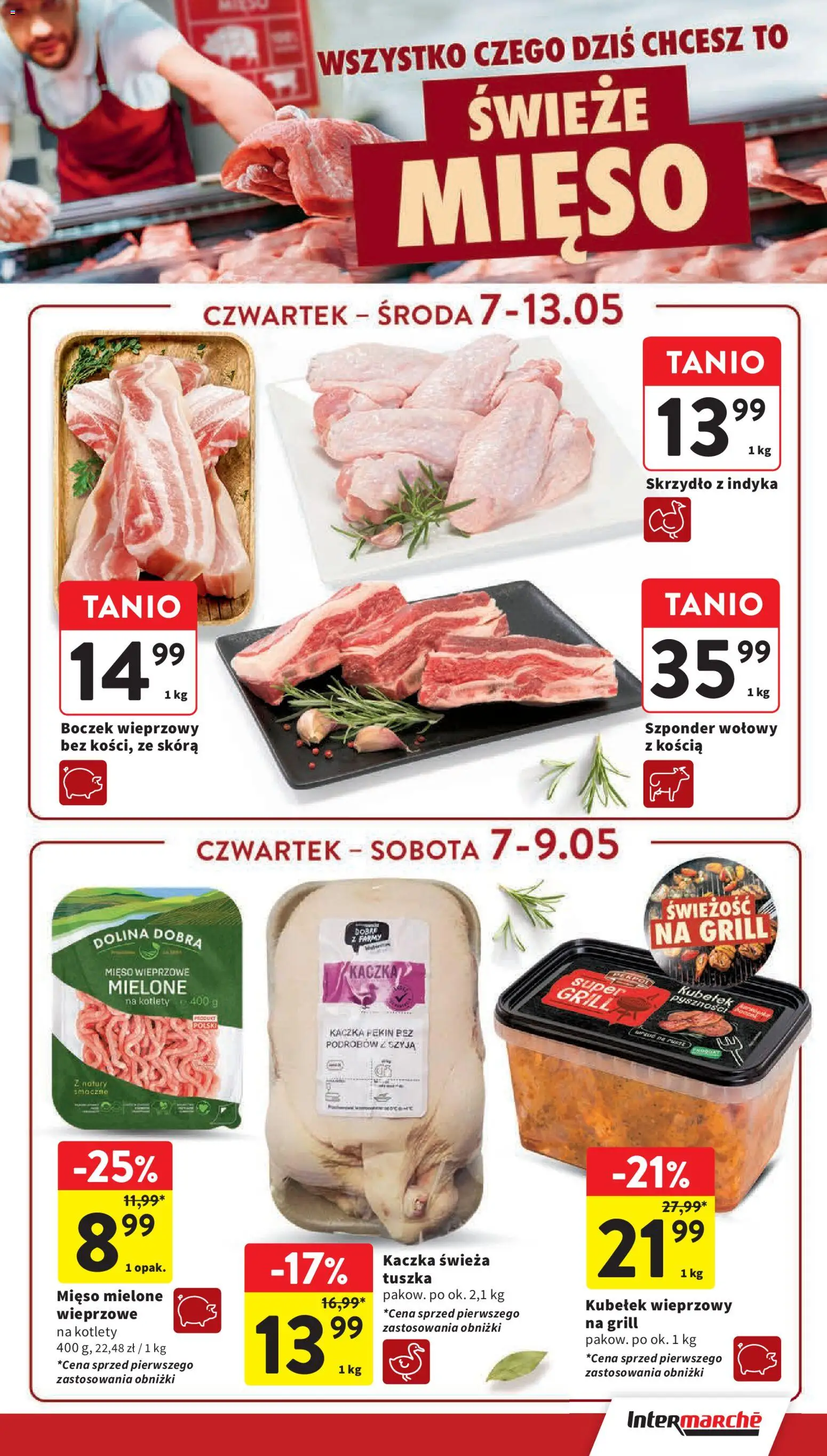 Intermarche gazetka od 07.05.2026 | Strona: 17 | Produkty: Boczek wieprzowy, Grill, Boczek, Kotlety