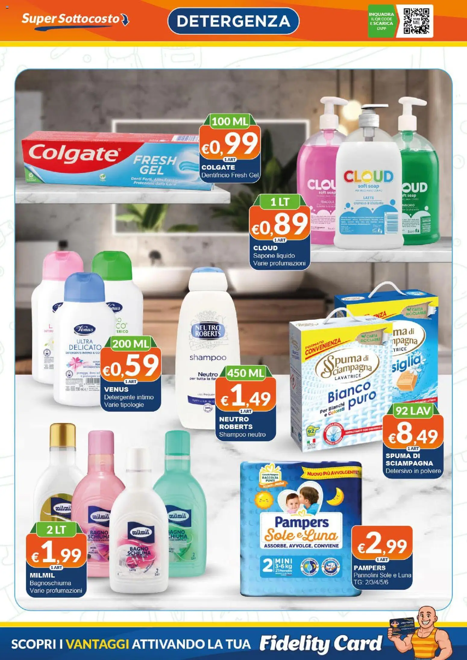 Volantino Mister Risparmio del 17/09/2026 | Pagina: 3 | Prodotti: Schiuma, Pannolini, Intimo, Lavatrice