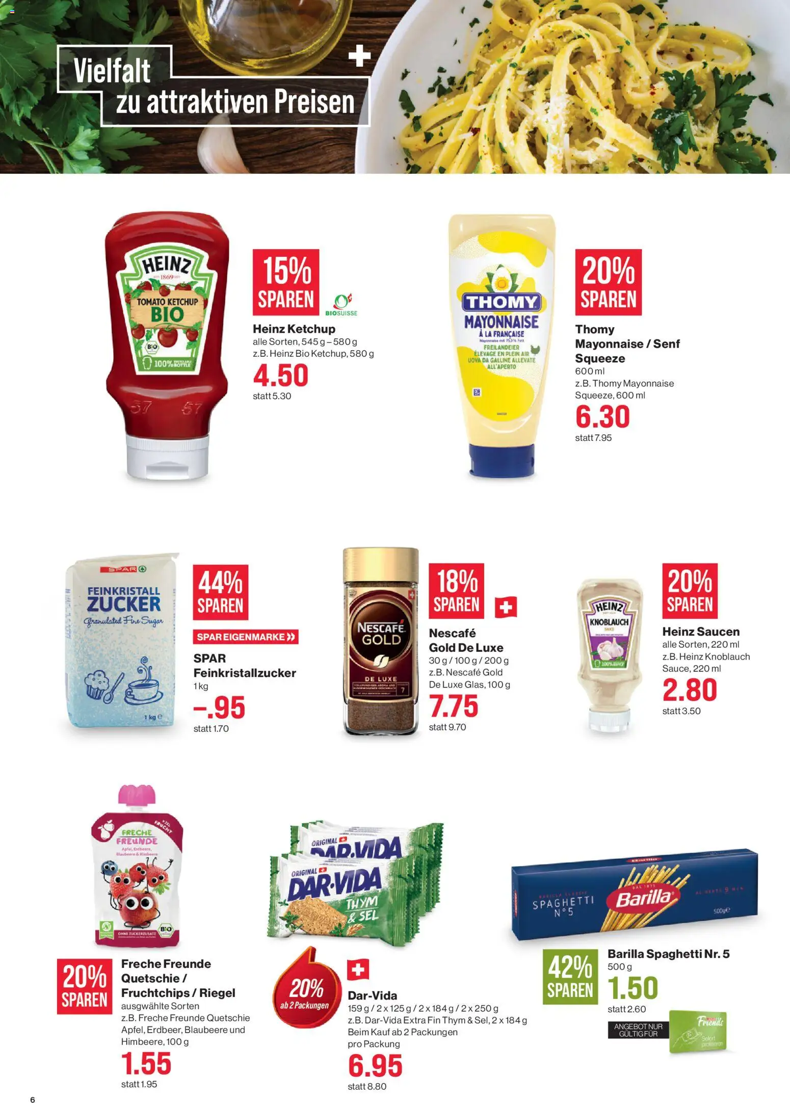 SPAR aktionen – gültig ab 21.05.2026 | Seite: 6 | Produkte: Barilla, Äpfel, Ketchup, Zucker