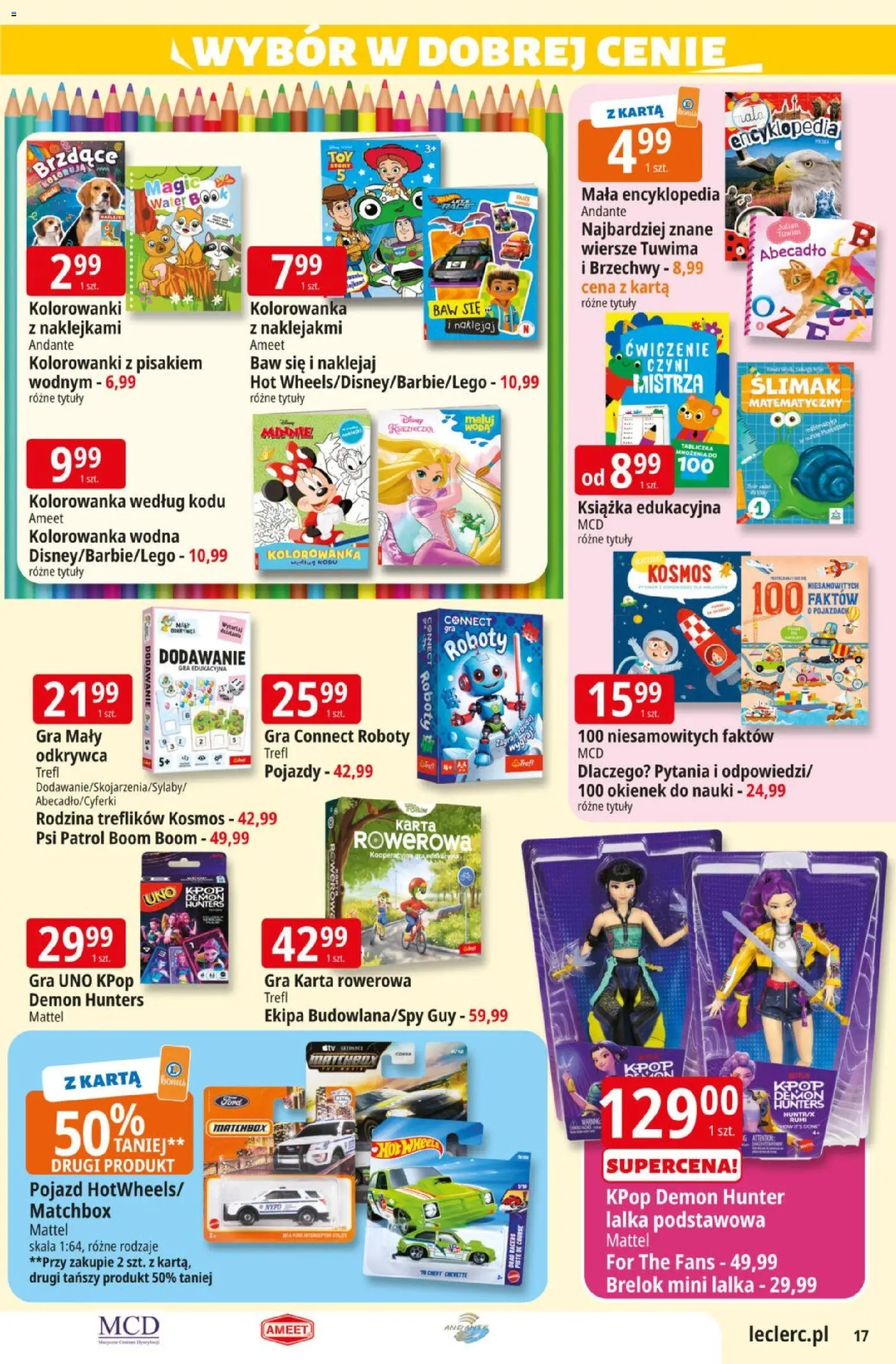 E.Leclerc gazetka od 08.09.2026 | Strona: 17 | Produkty: Karta, Gra, Lalka