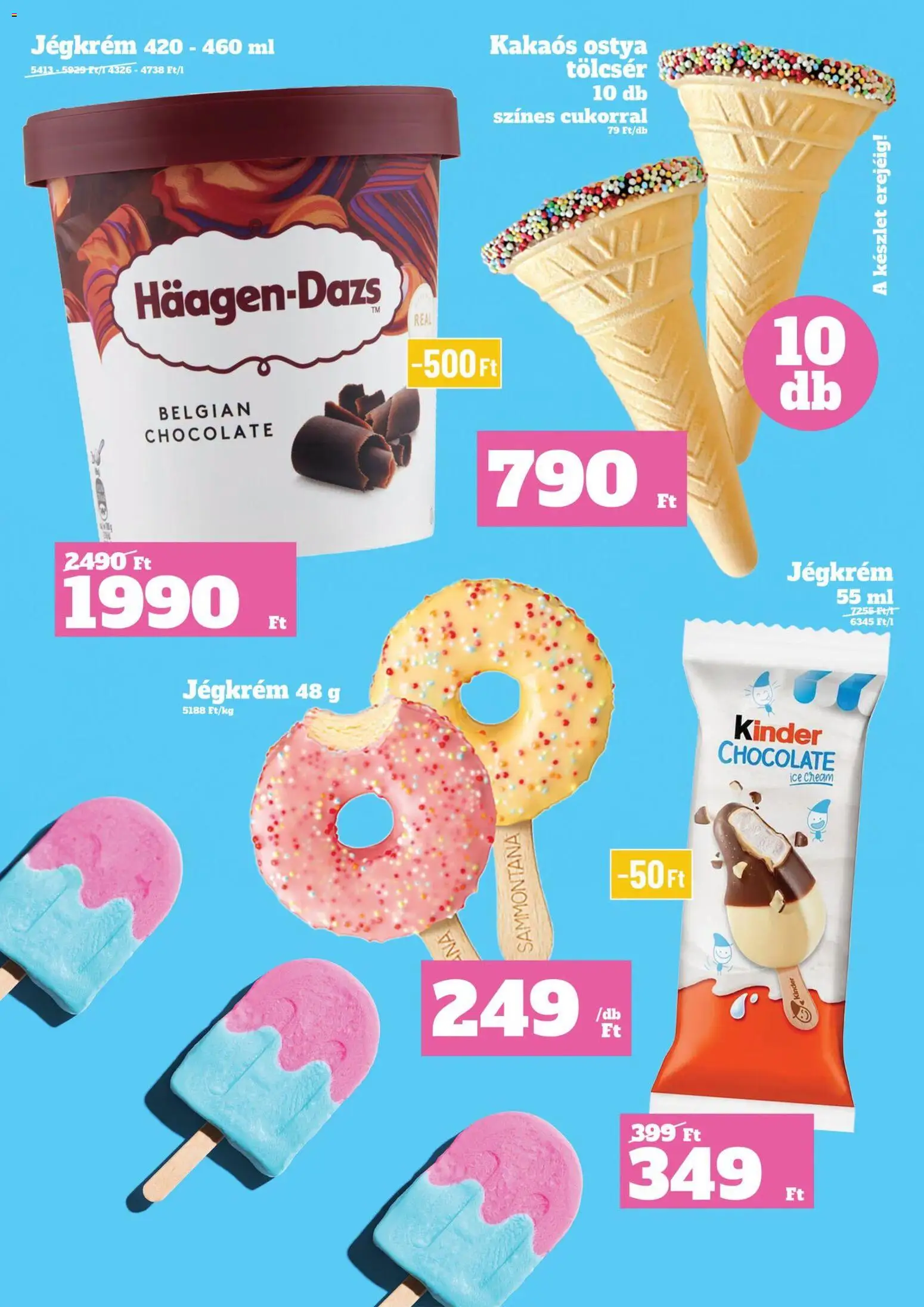 Family Diszkont akciós ujság - amely érvényes a következő dátumtól: 2026.08.27. | Oldal: 5 | Termékek: Ostya, Kinder, Jégkrém