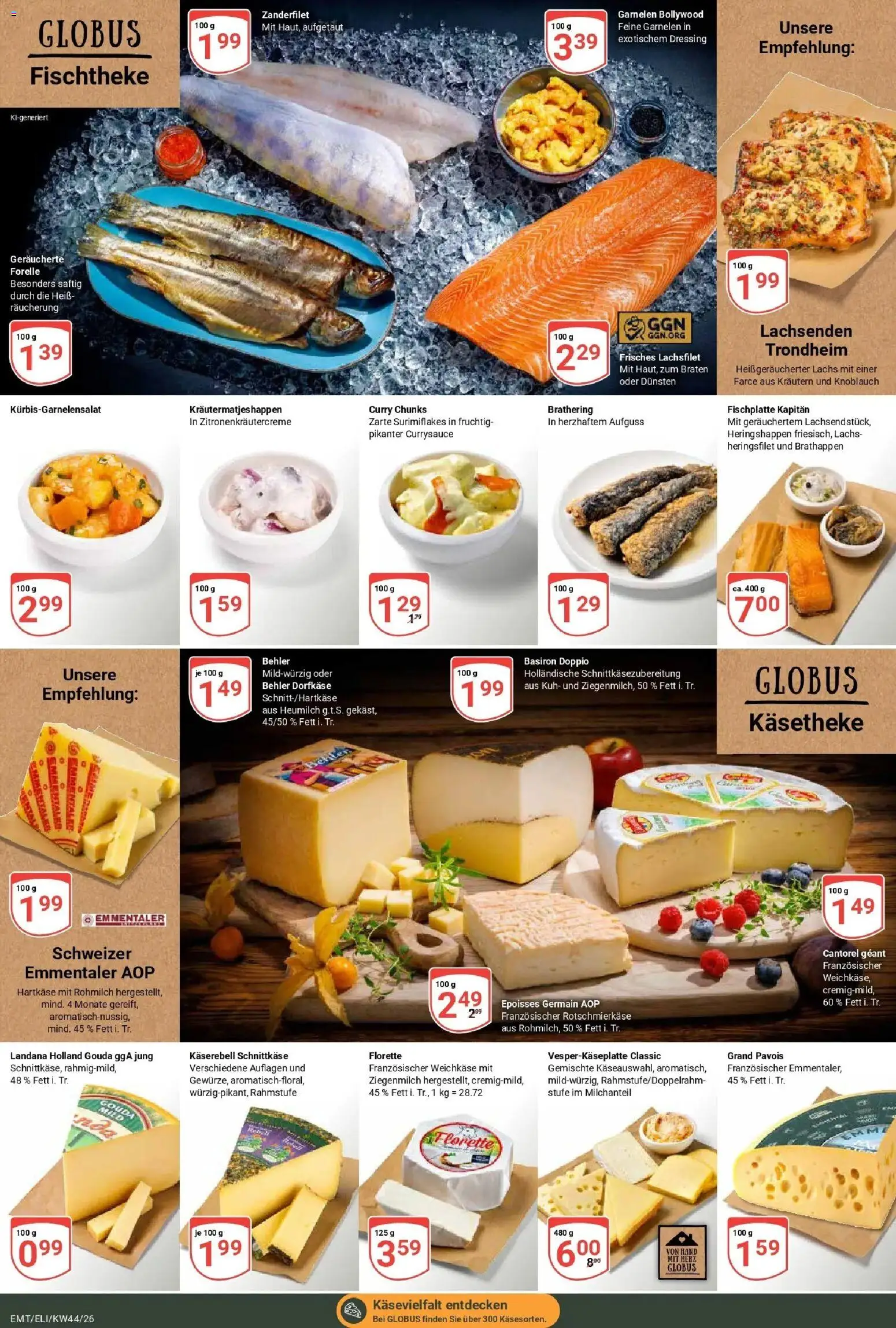 Globus Prospekt Erfurt-Linderbach (ab 26.10.2026) » Angebote online | Seite: 7 | Produkte: Gouda, Dressing, Garnelen, Lachs