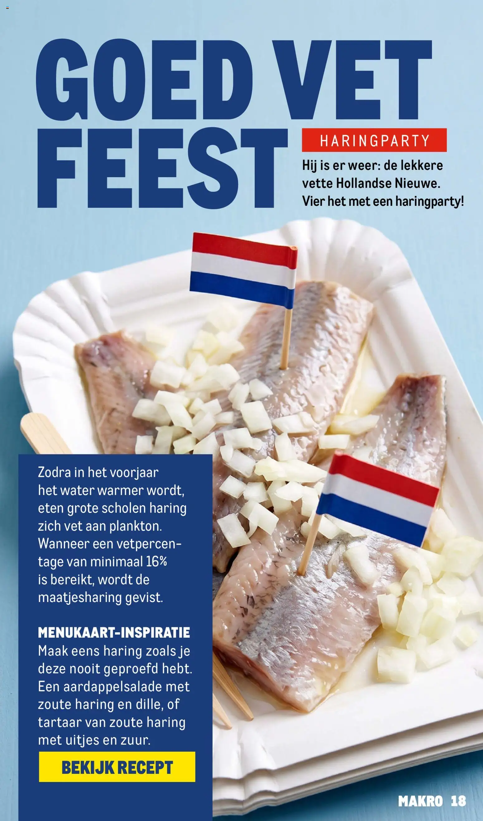 {H1} | Pagina: 18 | Producten: Haring, Aardappelsalade, Water