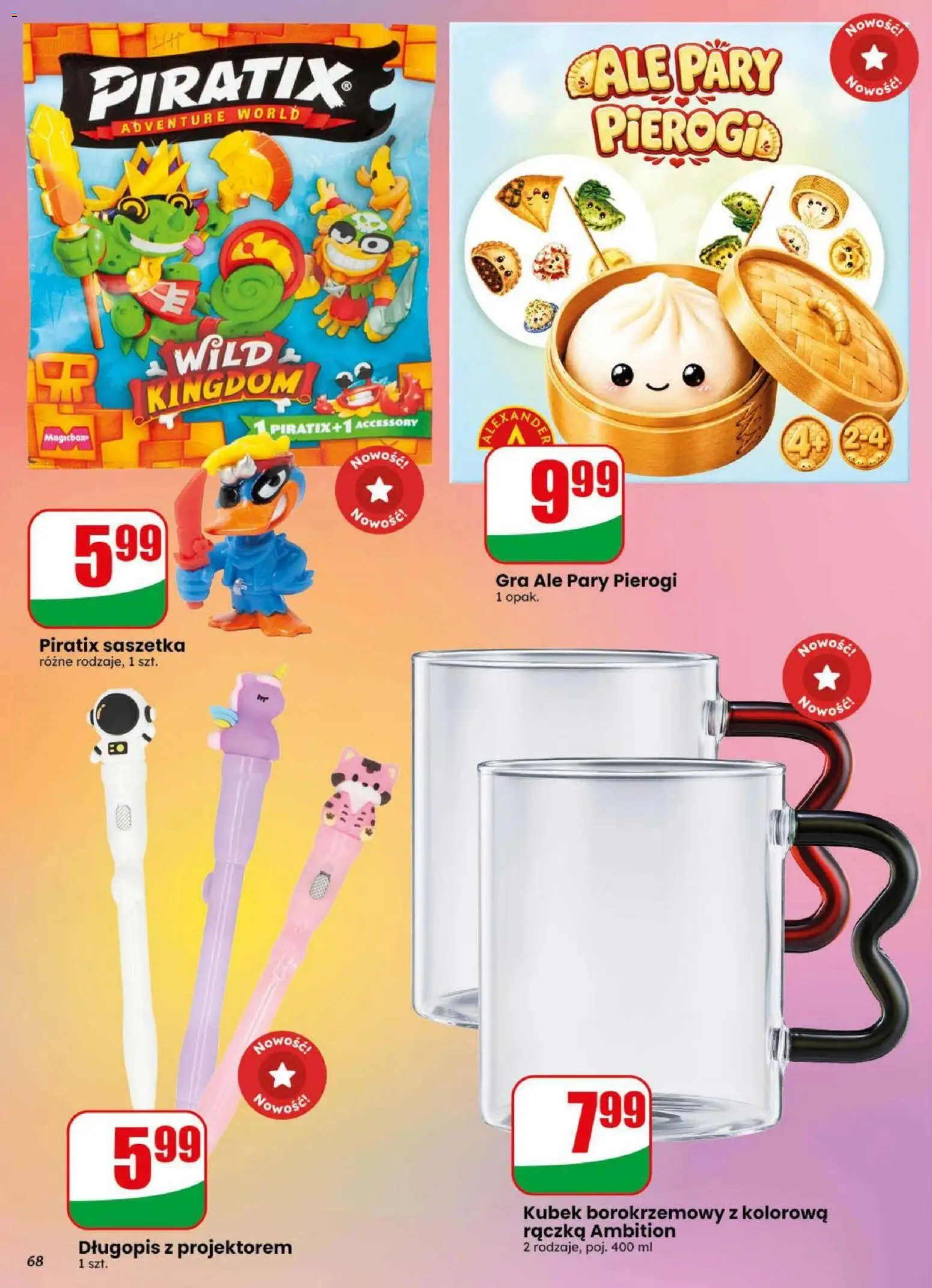 Dino gazetka od 19.08.2026 | Strona: 68 | Produkty: Gra, Pierogi