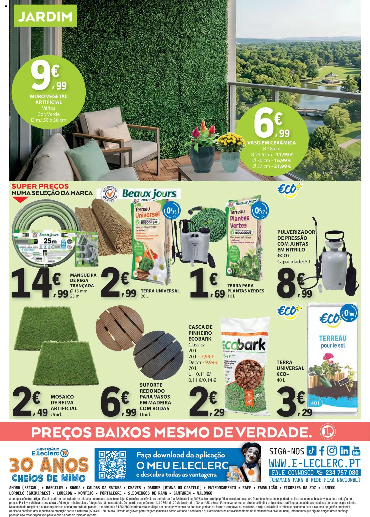 E.Leclerc folheto Não Alimentar │ válido de 09.04.2026 | Página: 12 | Produtos: Faca, Relva artificial, Mangueira, Pá