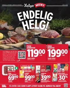 Forhåndsvisning av Meny Helgø kundeavis Endelig Helg gyldig fra 08/10/2026