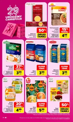 Pogląd oferty "Carrefour gazetka" - ważna od 12.10.2026 | Strona: 36 | Produkty: Spaghetti, Ryż, Makaron, Mąka