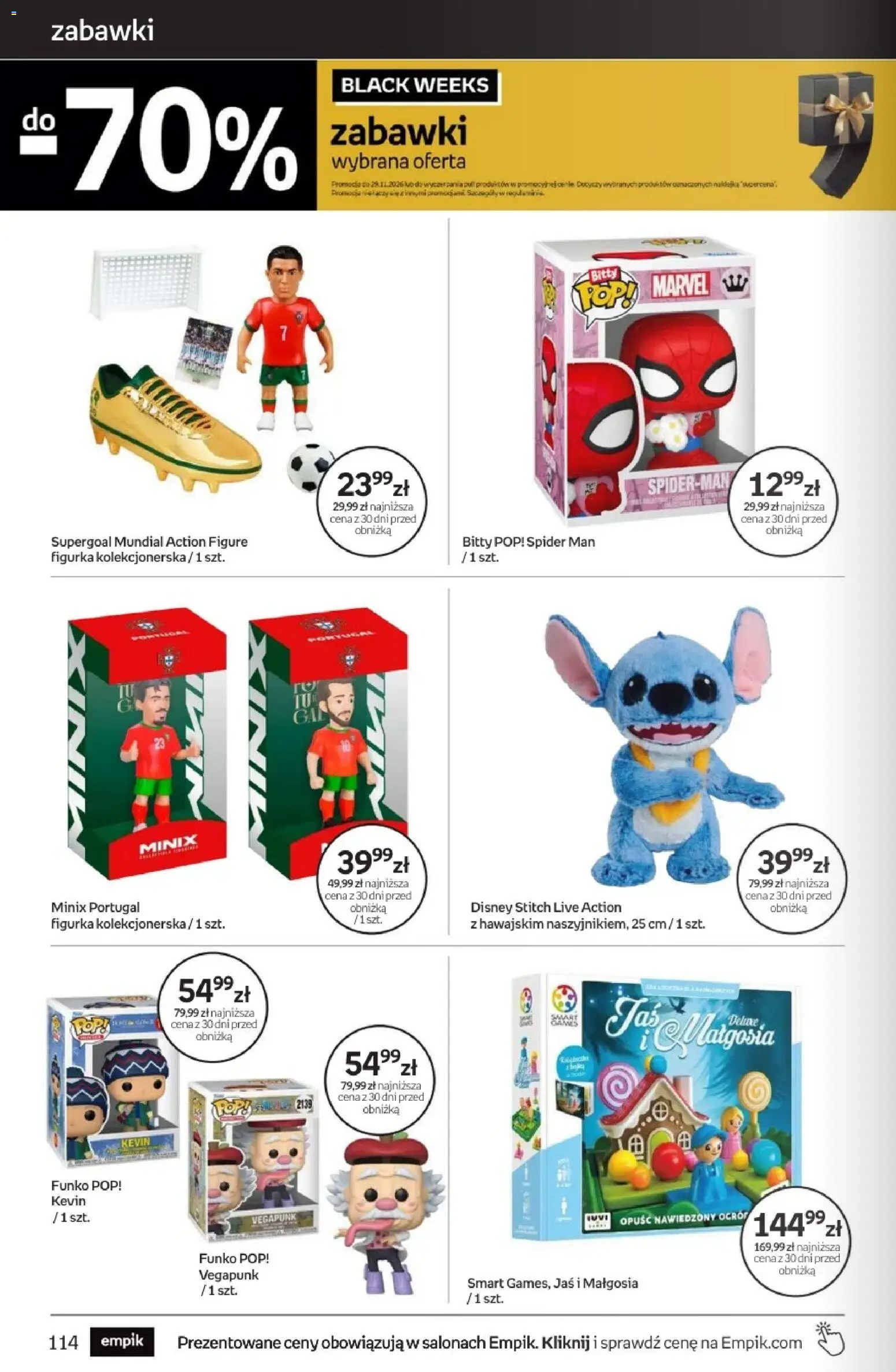 Empik Black Weeks od 28.10.2026 | Strona: 114 | Produkty: Zabawki, Funko Pop