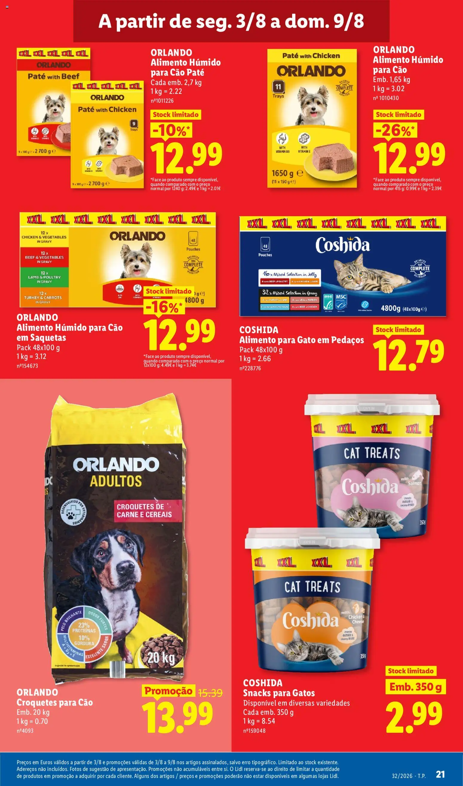 Lidl folheto │ válido de 03/08/2026 | Página: 21 | Produtos: Carne, Cereais