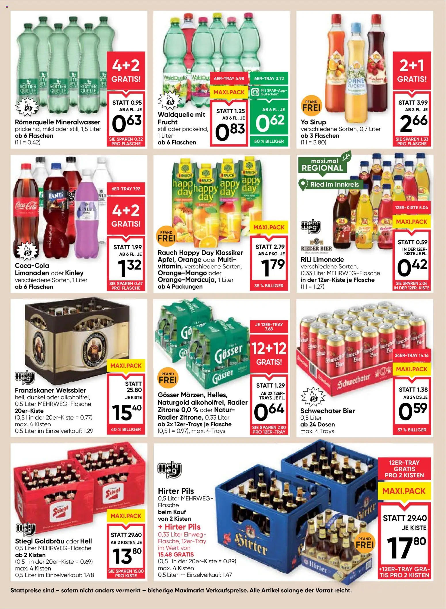 Maximarkt Flugblatt gültig ab 22.10.2026 | Seite: 12 | Produkte: Zucker, Mineralwasser, Radler, Bier