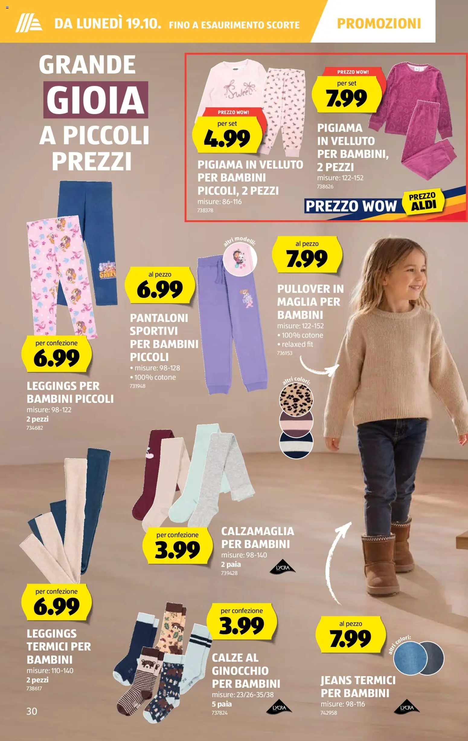 Aldi aktionen IT – gültig ab 15.10.2026 | Seite: 30 | Produkte: Leggings, Pullover, Jeans