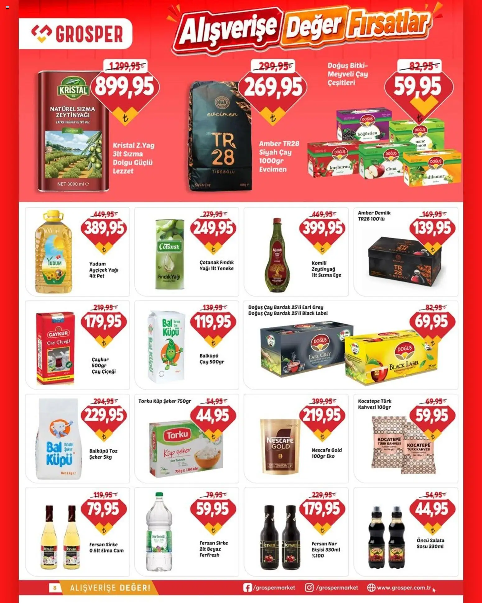 Grosper Katalog - 15 Temmuz 2026 tarihinden itibaren geçerlidir | Sayfa: 8 | Ürünler: Ihlamur, Sirke, Nane, Nar