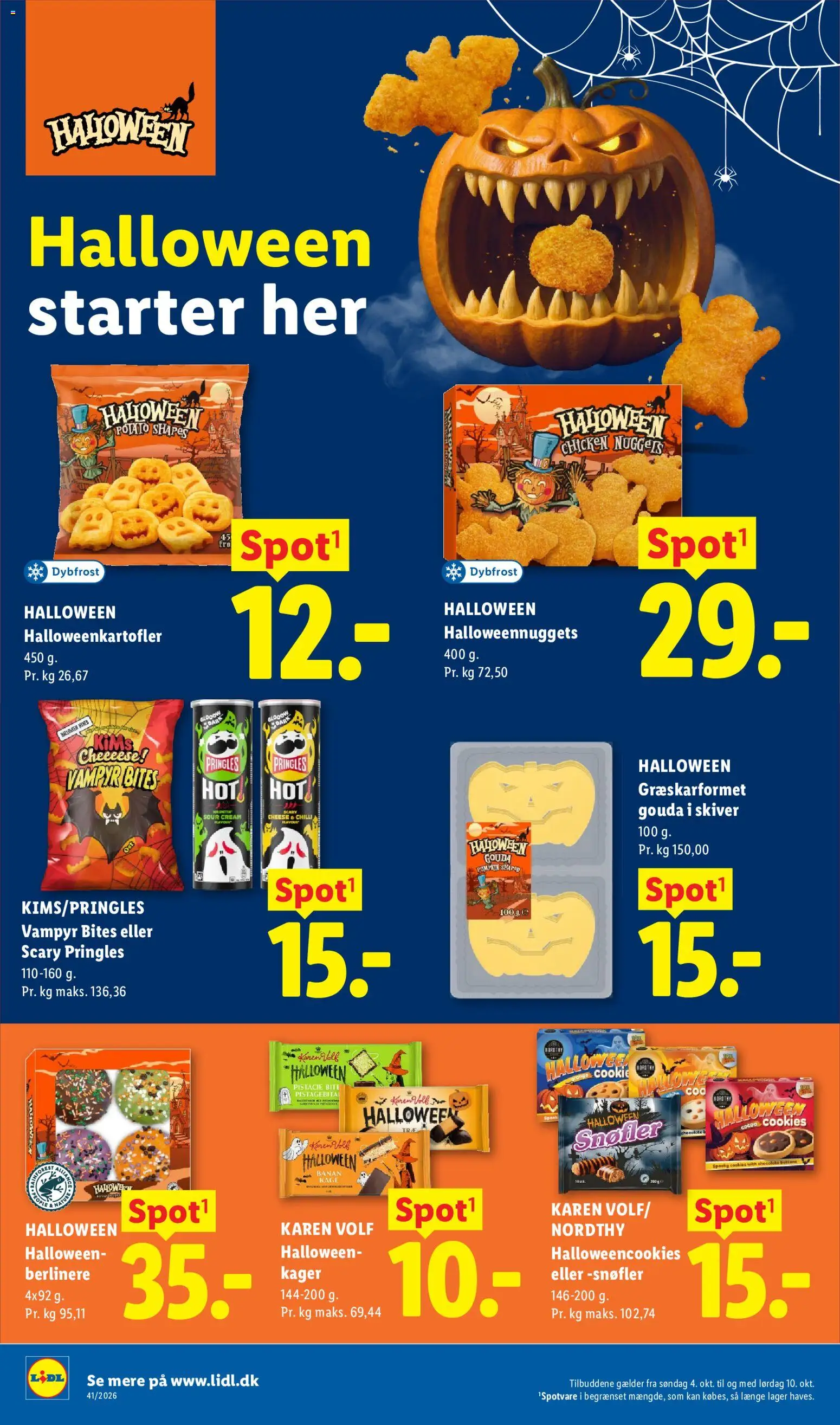Lidl tilbudsavis – gyldig fra 04/10/2026 | Side: 16 | Produkter: Nuggets, Chips, Cookies, Søm