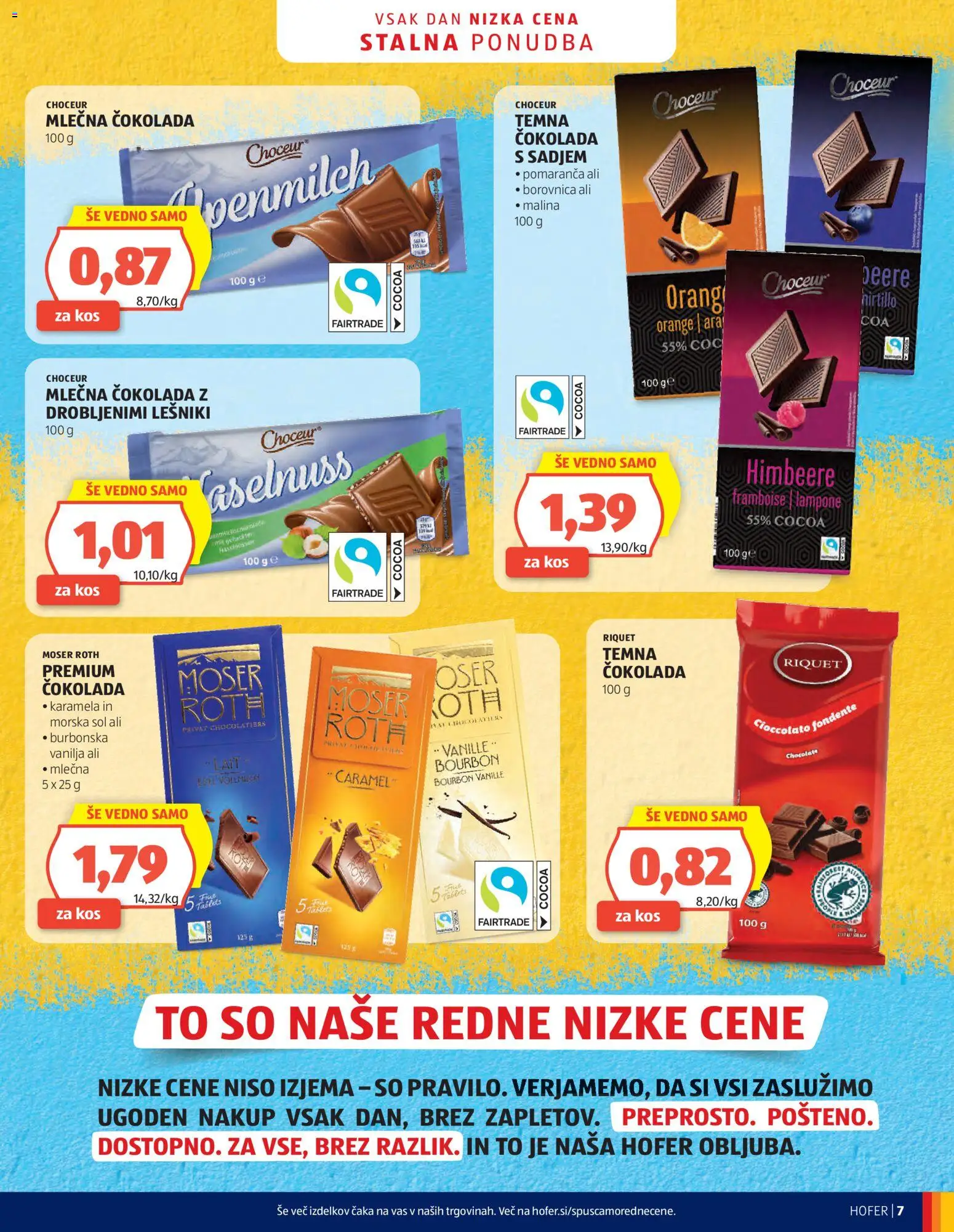 Hofer SI katalog | vrijedi od 27.05.2026 | Stranica: 7 | Proizvodi: Čokolada, Sol, Borovnica, Karamela