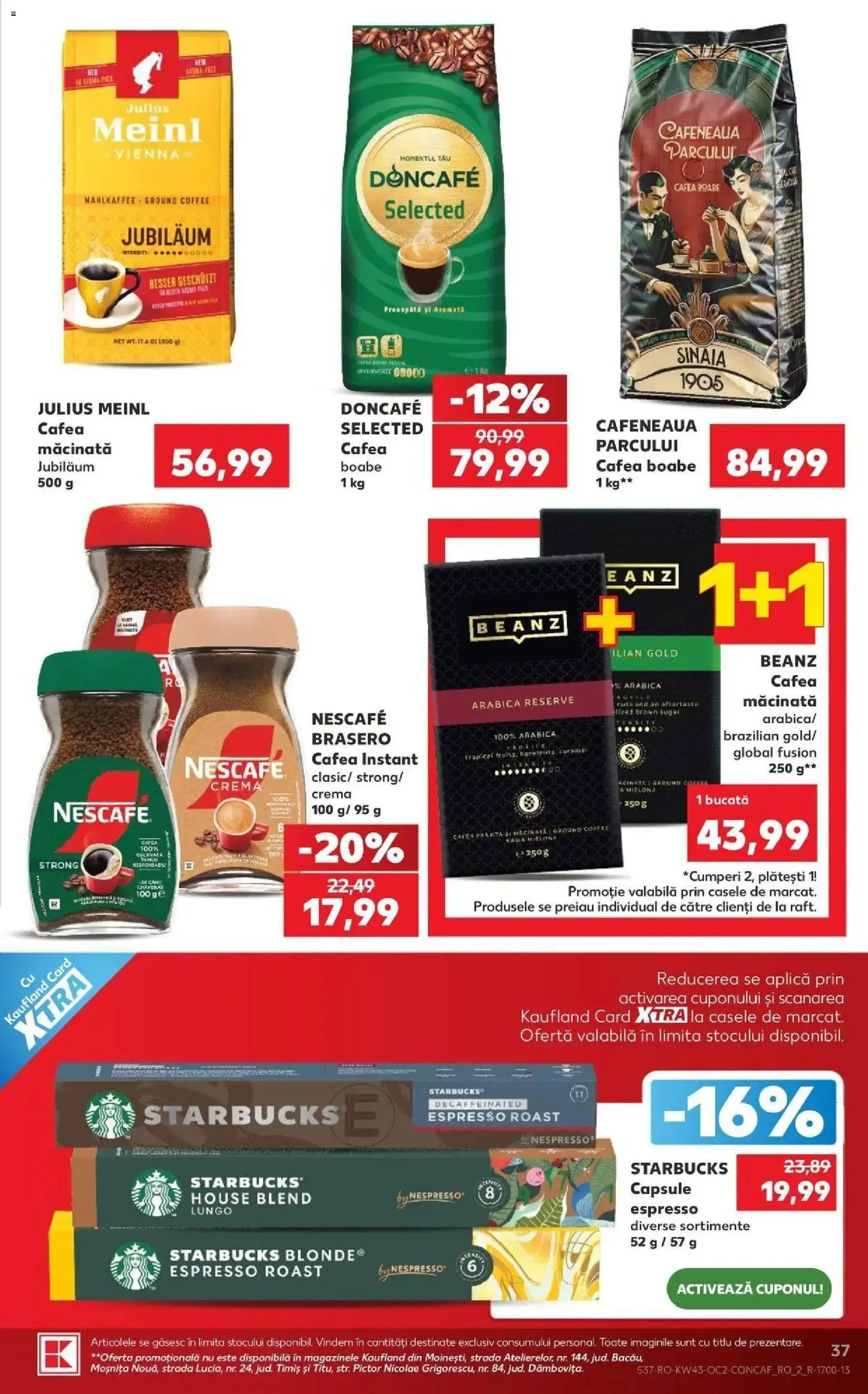 Kaufland Satu Mare 21.10.2026 - Revista si Oferta | Pagină: 37 | Produse: Aplică, Doncafe, Fusion, Cafea
