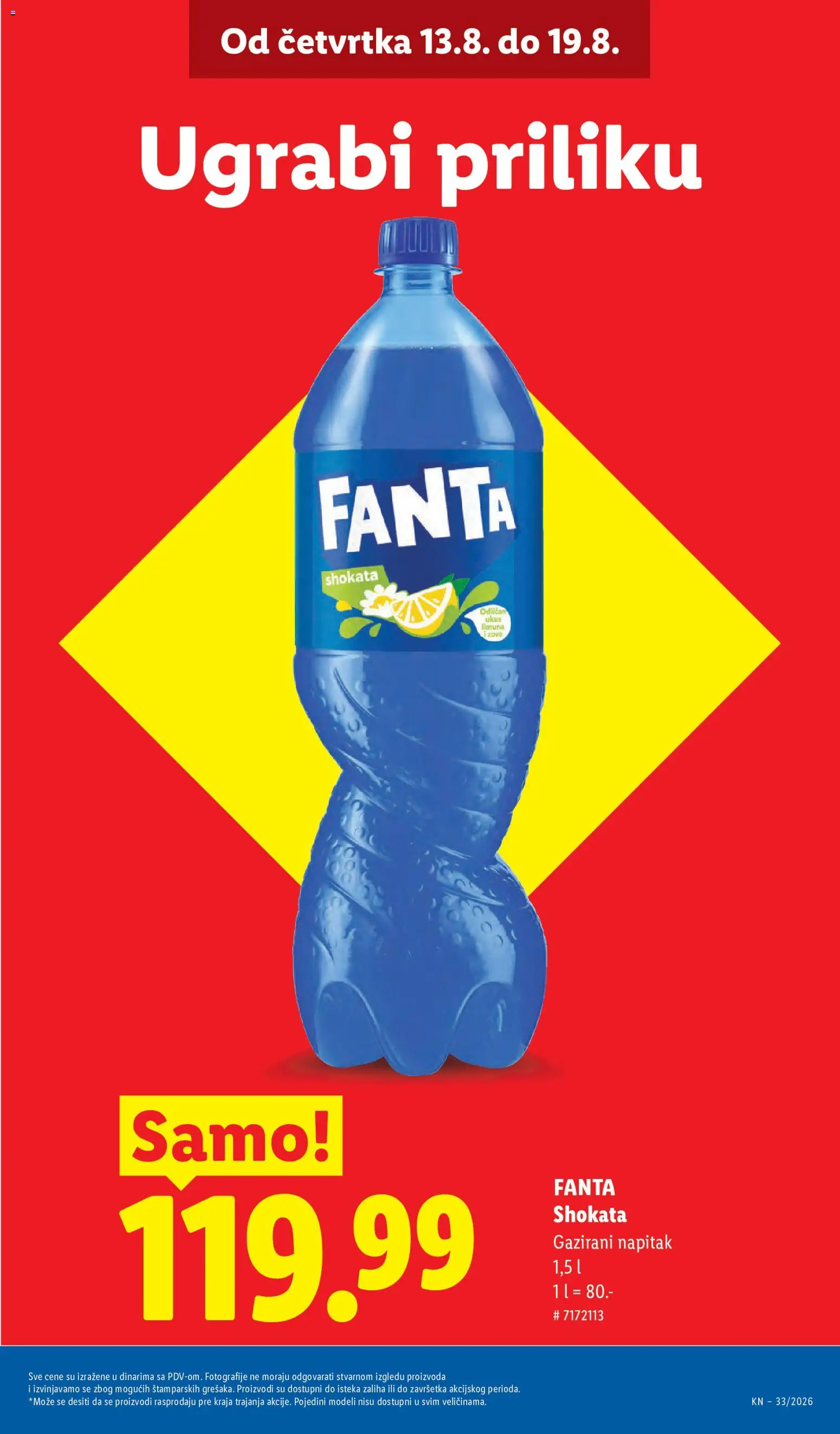 Lidl katalog - važi od 13.08.2026 | Strana: 15 | Proizvode: Fanta