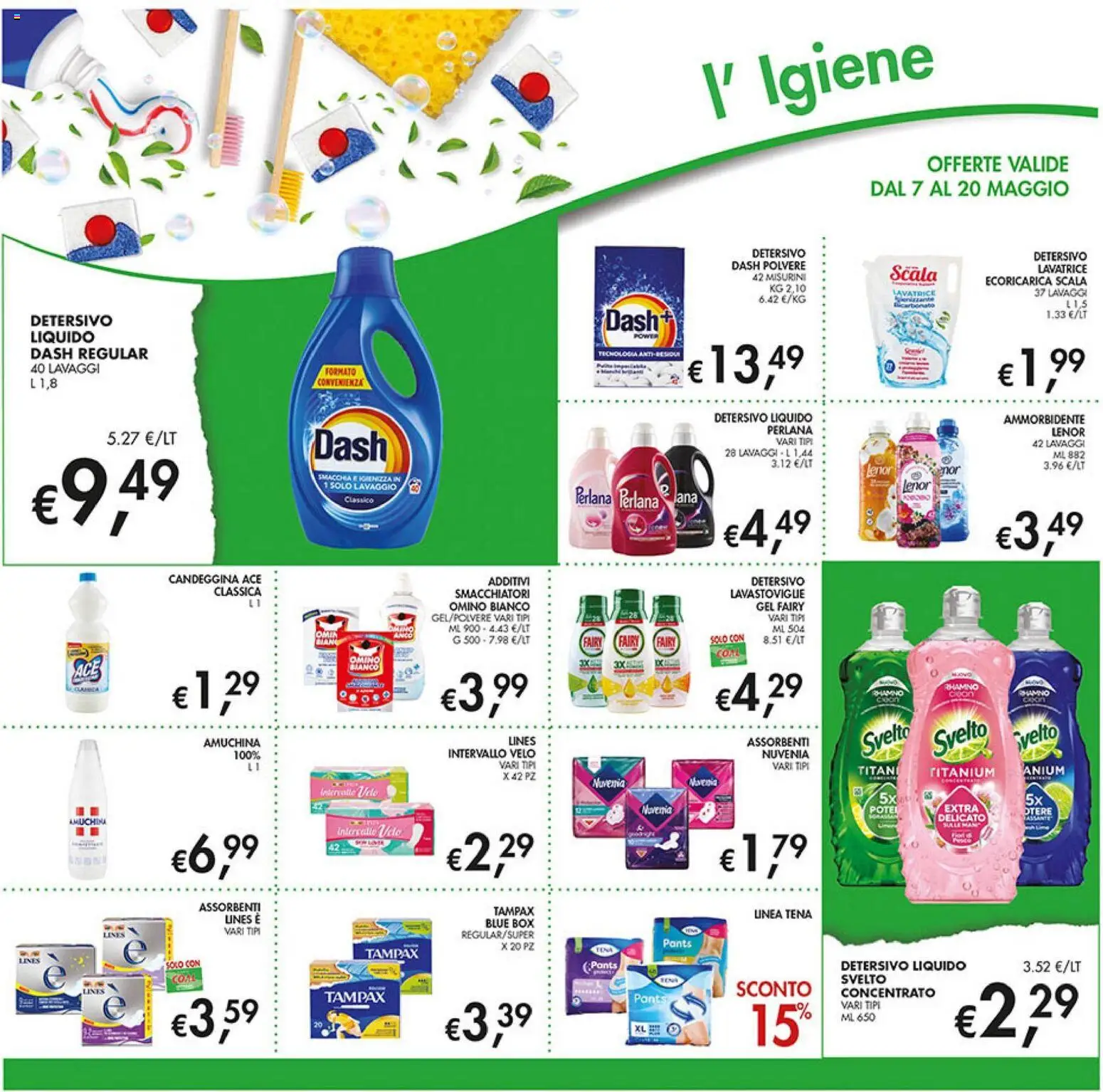 Volantino Coal del 07.05.2026 | Pagina: 24 | Prodotti: Candeggina, Lavatrice, Lavastoviglie, Scala