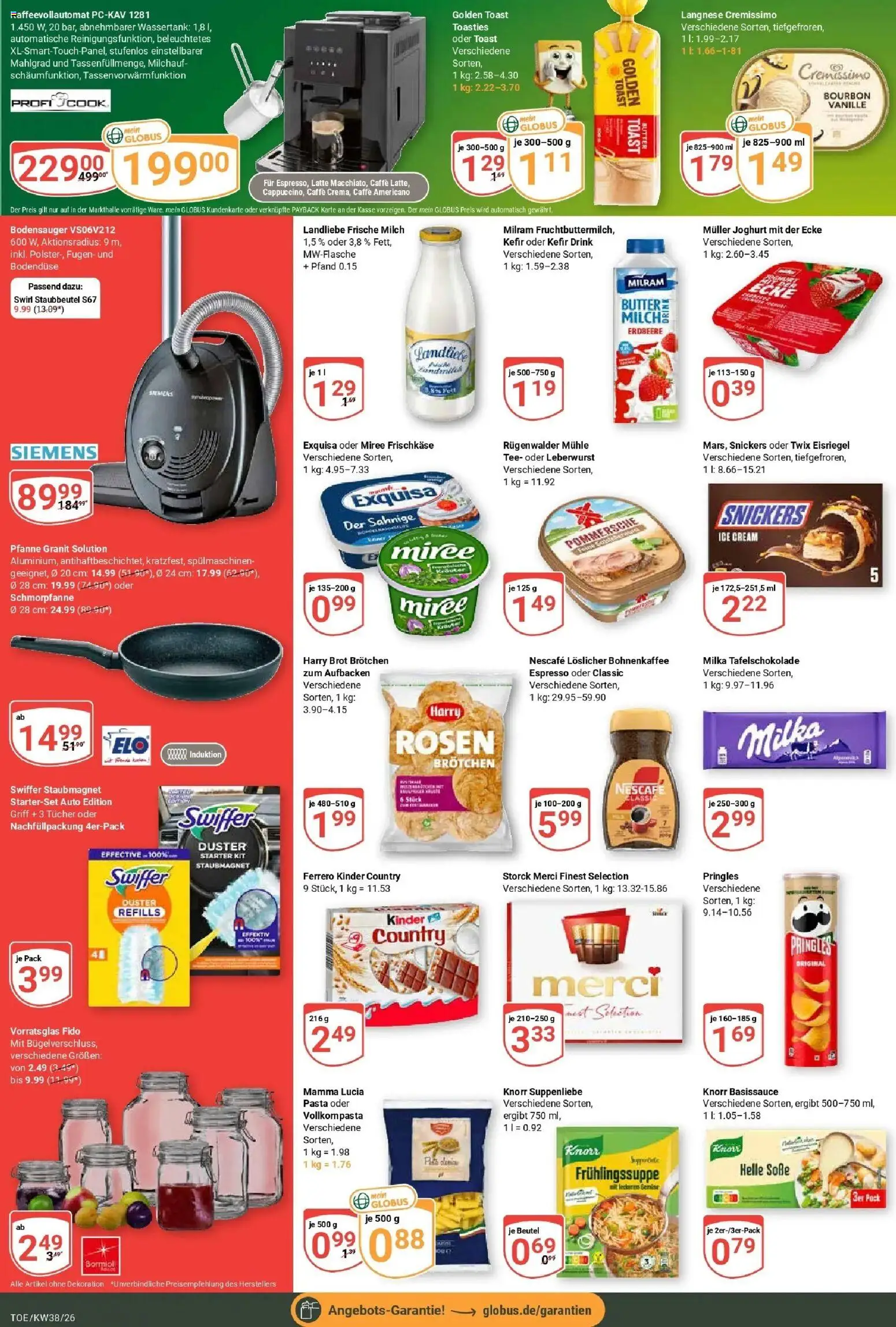 Globus Prospekt Tönisvorst (ab 14.09.2026) » Angebote online | Seite: 2 | Produkte: Siemens, Butter, Toast, Twix
