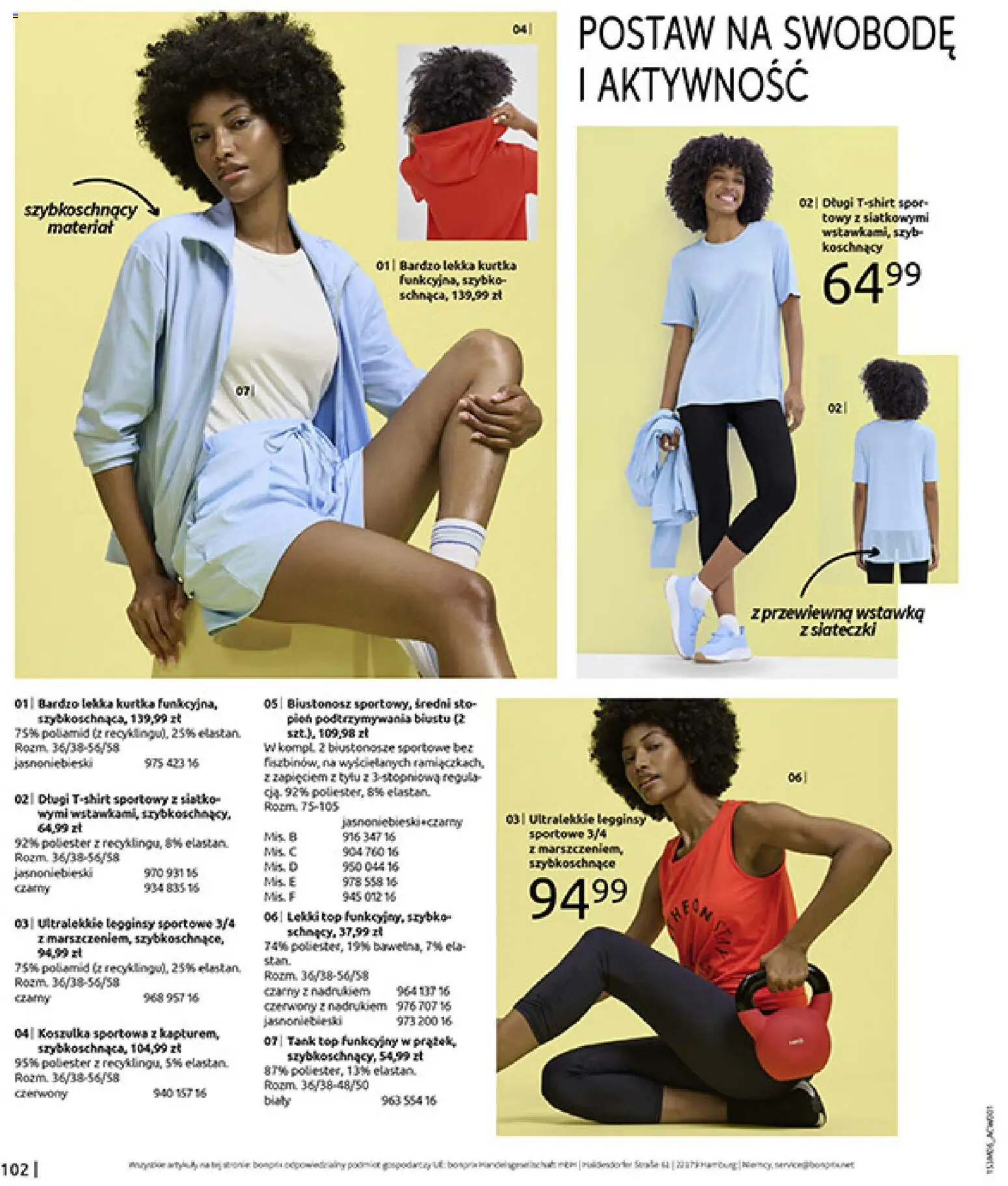 BonPrix Katalog od 15.06.2026 | Strona: 104 | Produkty: Kurtka, Top, Biustonosz, Legginsy